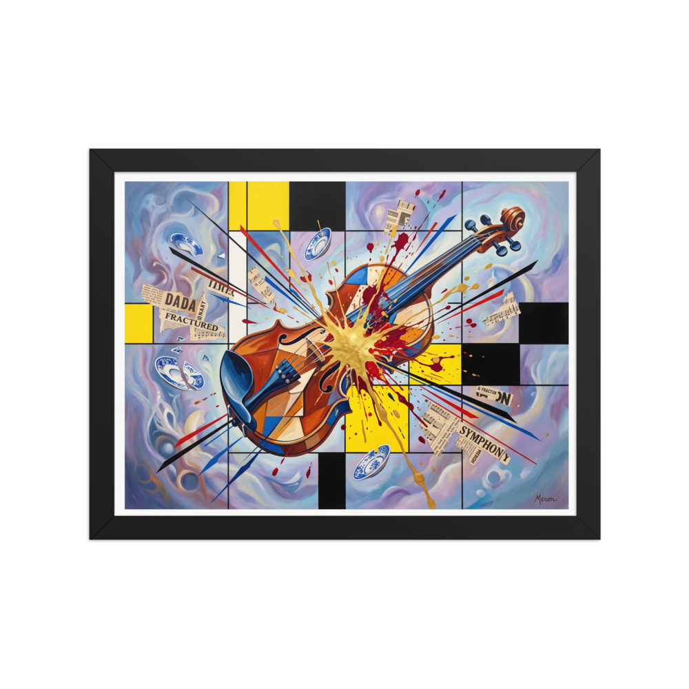 Fractured Symphony - Dada Print | Living Room Wall Art – Meron
