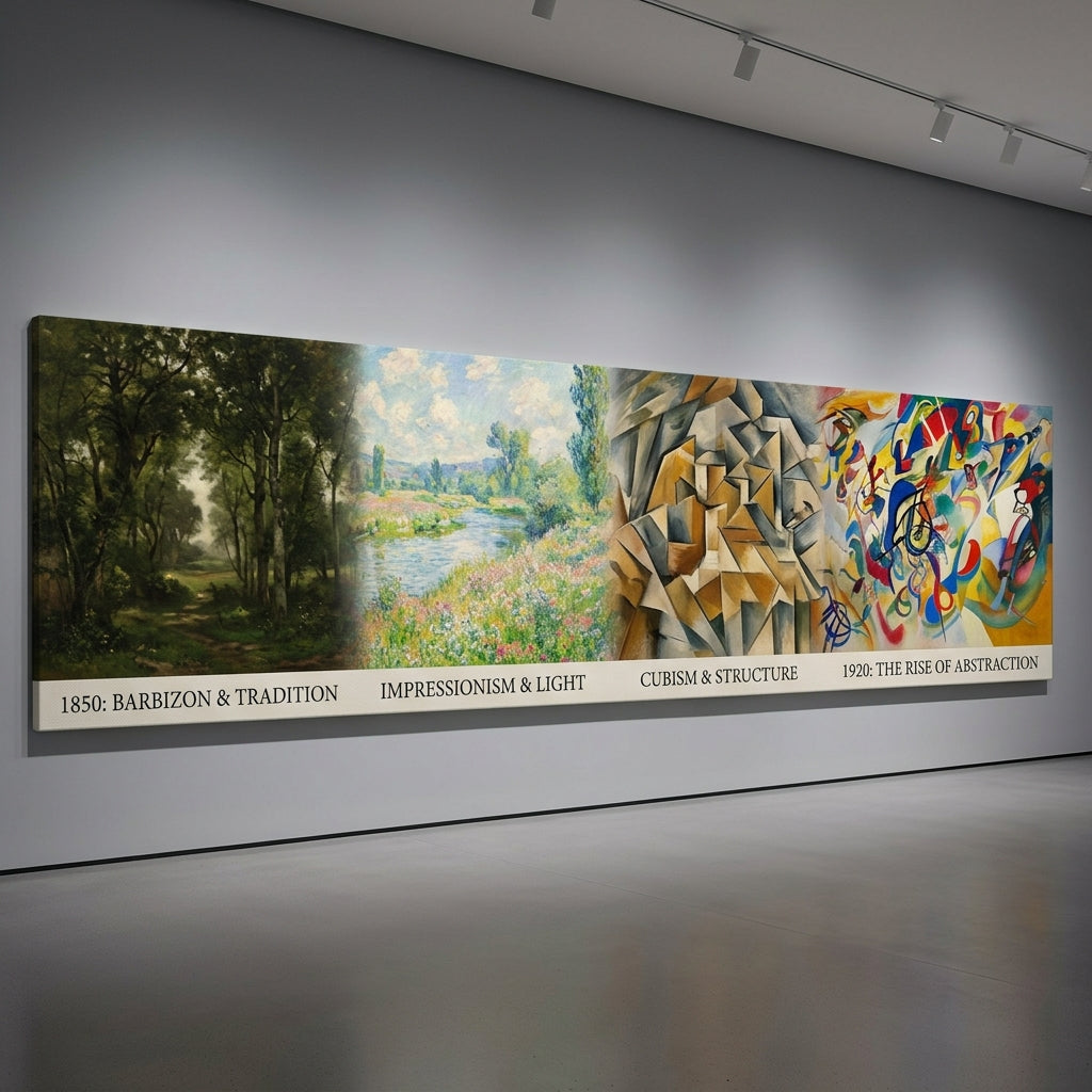 From Barbizon to Impressionism to Abstraction: The 70-Year Chain That Changed Everything