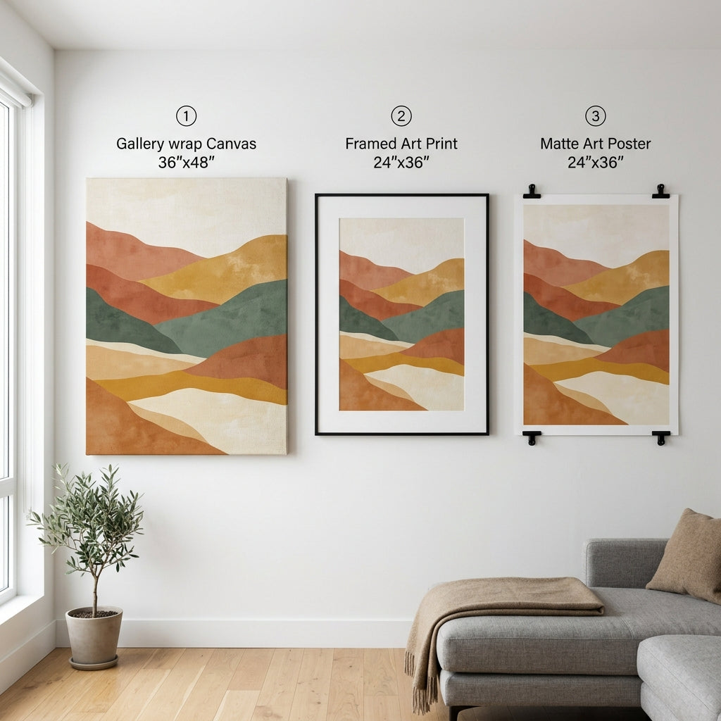 Canvas vs Poster vs Framed Print: They're Not Quality Tiers
