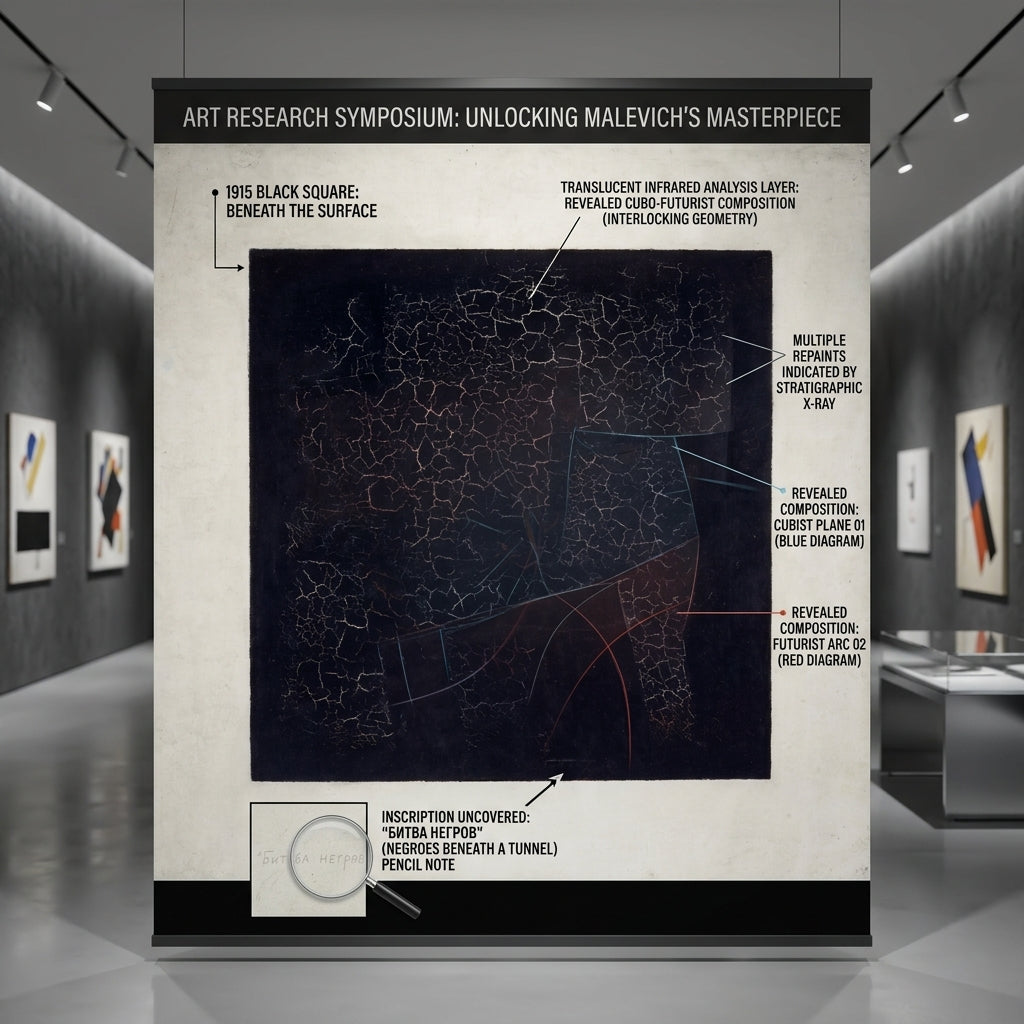The Secret Under Malevich's Black Square: Hidden Paintings and a 19th-Century Joke