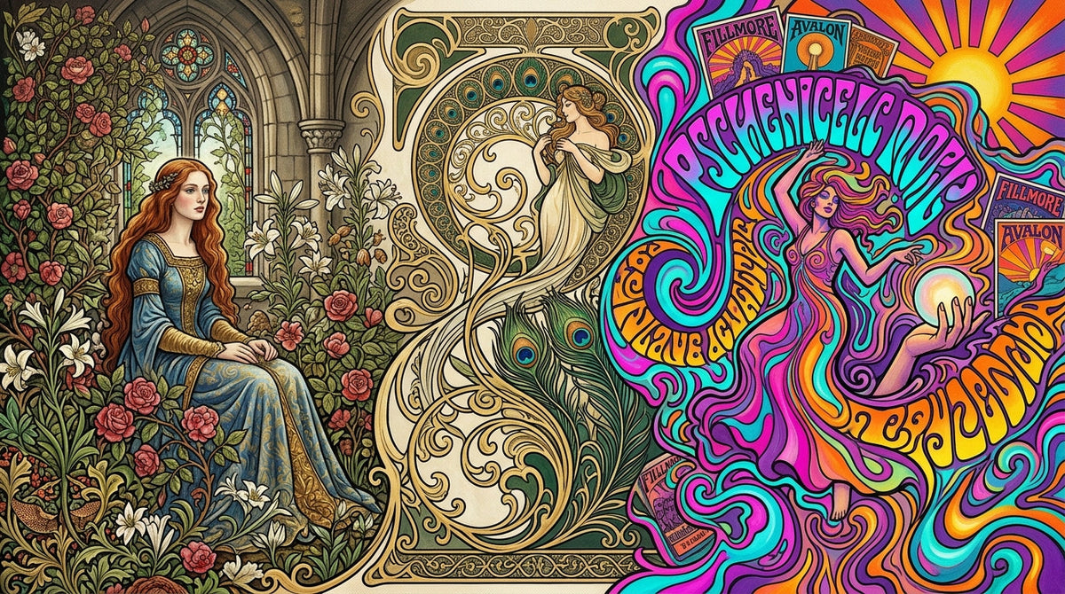 From Pre-Raphaelites to Psychedelic Art: The 120-Year Secret Chain