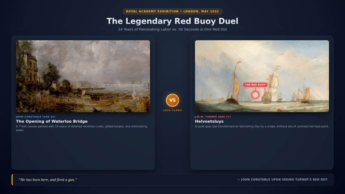The Red Spot That Fired a Gun: How Turner Upstaged Constable in 1832
