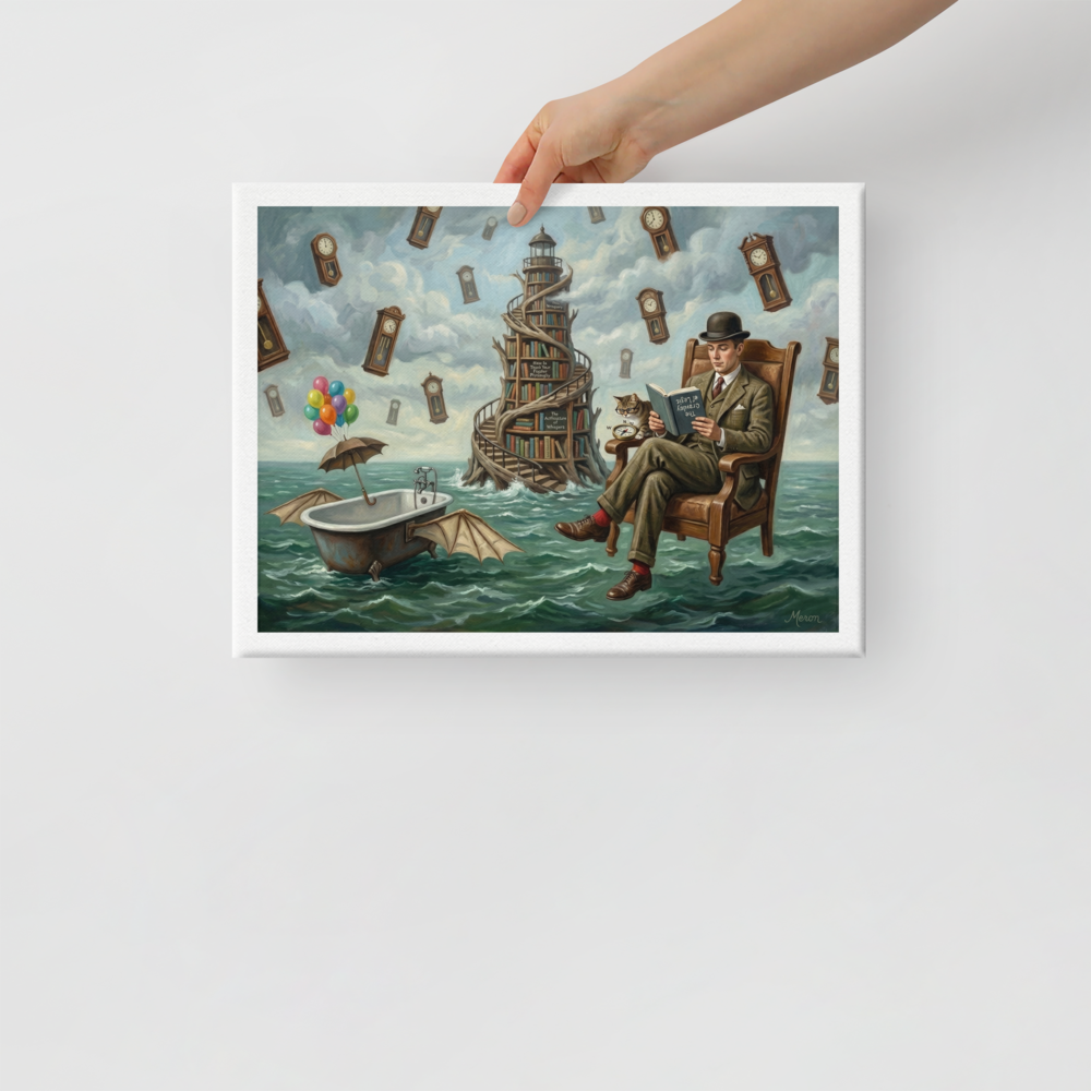Reading in the Sea of Time Mockup