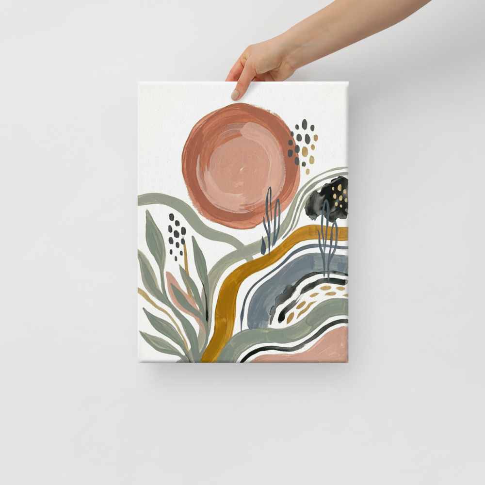 Terracotta Sun and Desert Waves Mockup