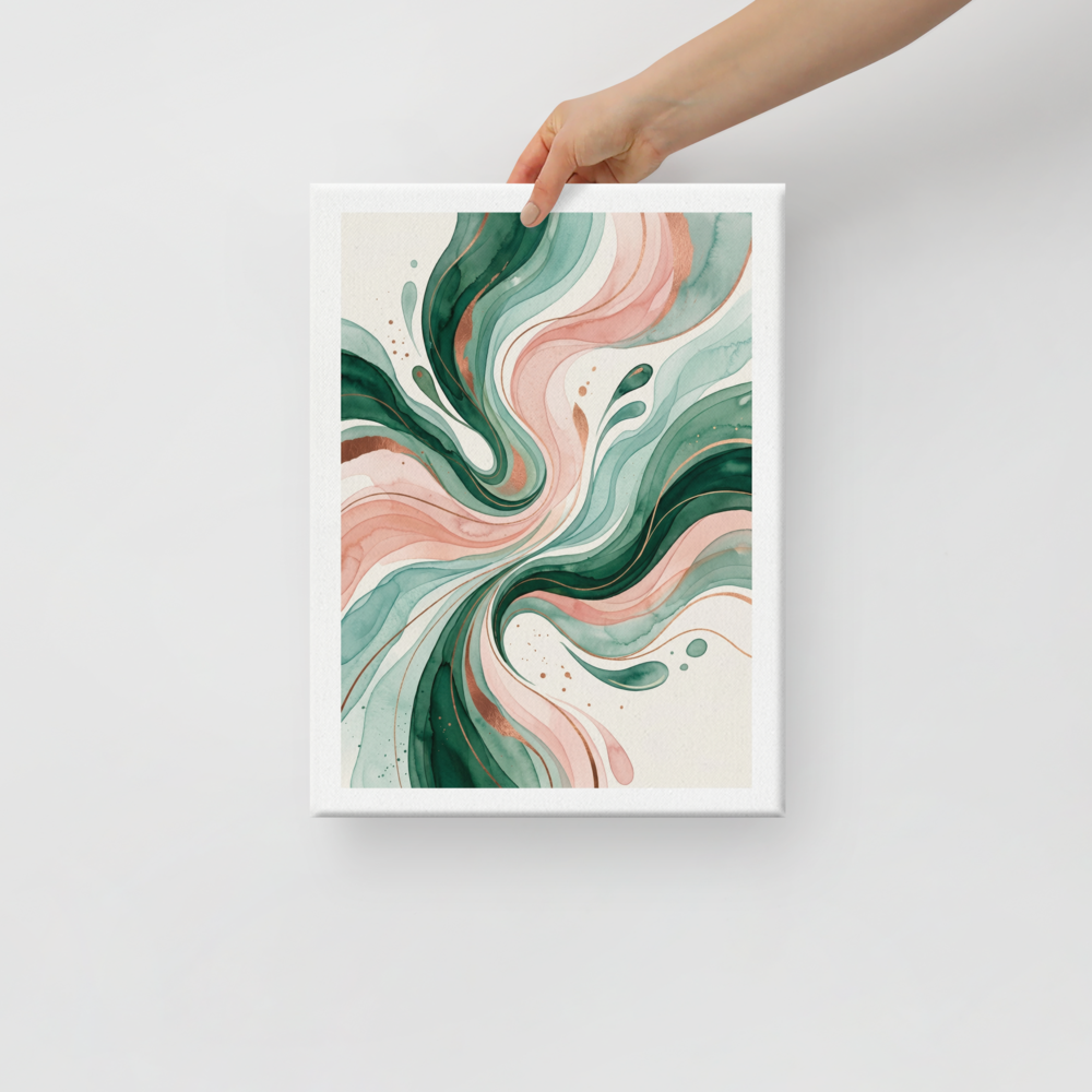 Emerald and Blush Fluidity Mockup