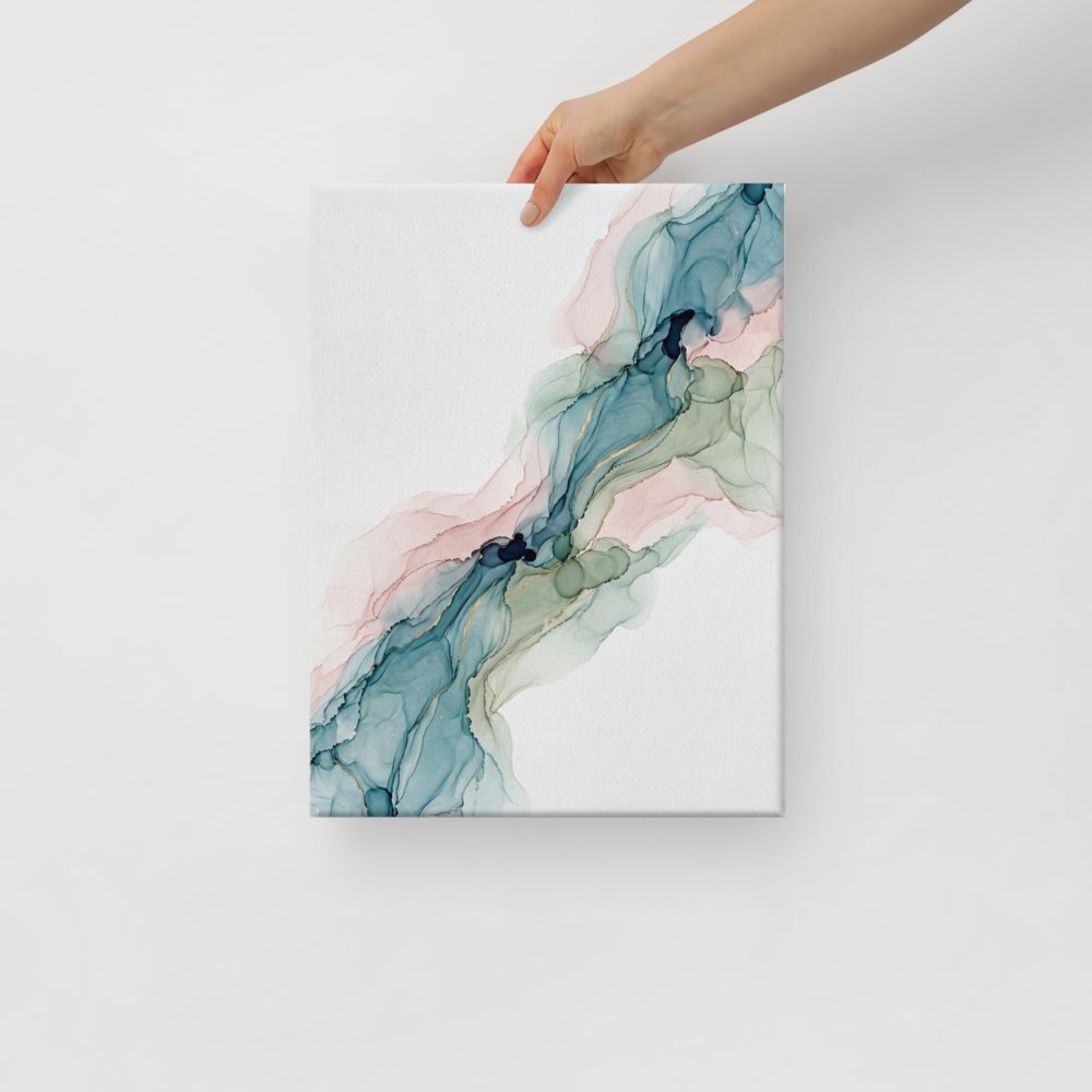Teal and Blush Alcohol Ink Mockup