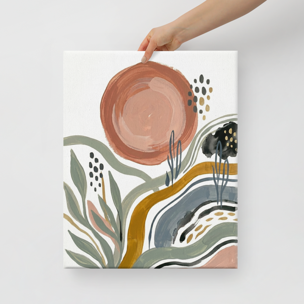 Terracotta Sun and Desert Waves Mockup
