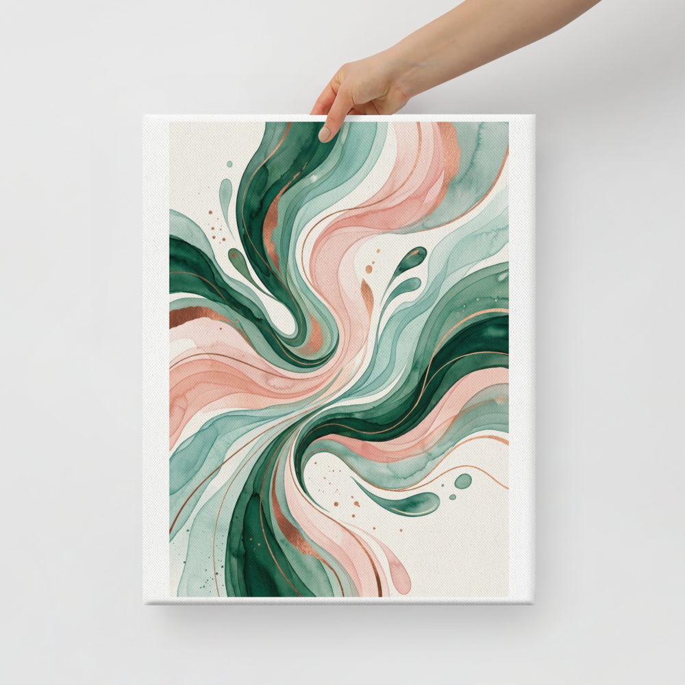 Emerald and Blush Fluidity Mockup