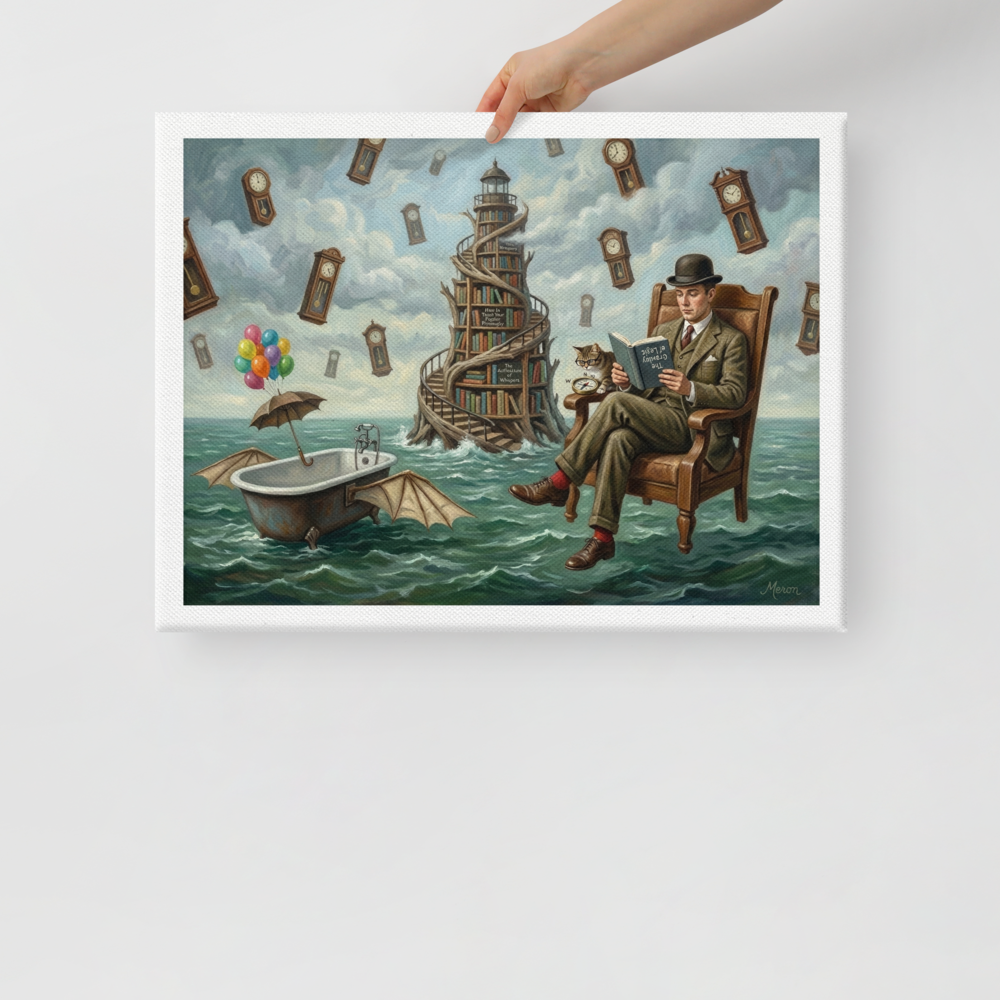 Reading in the Sea of Time Mockup