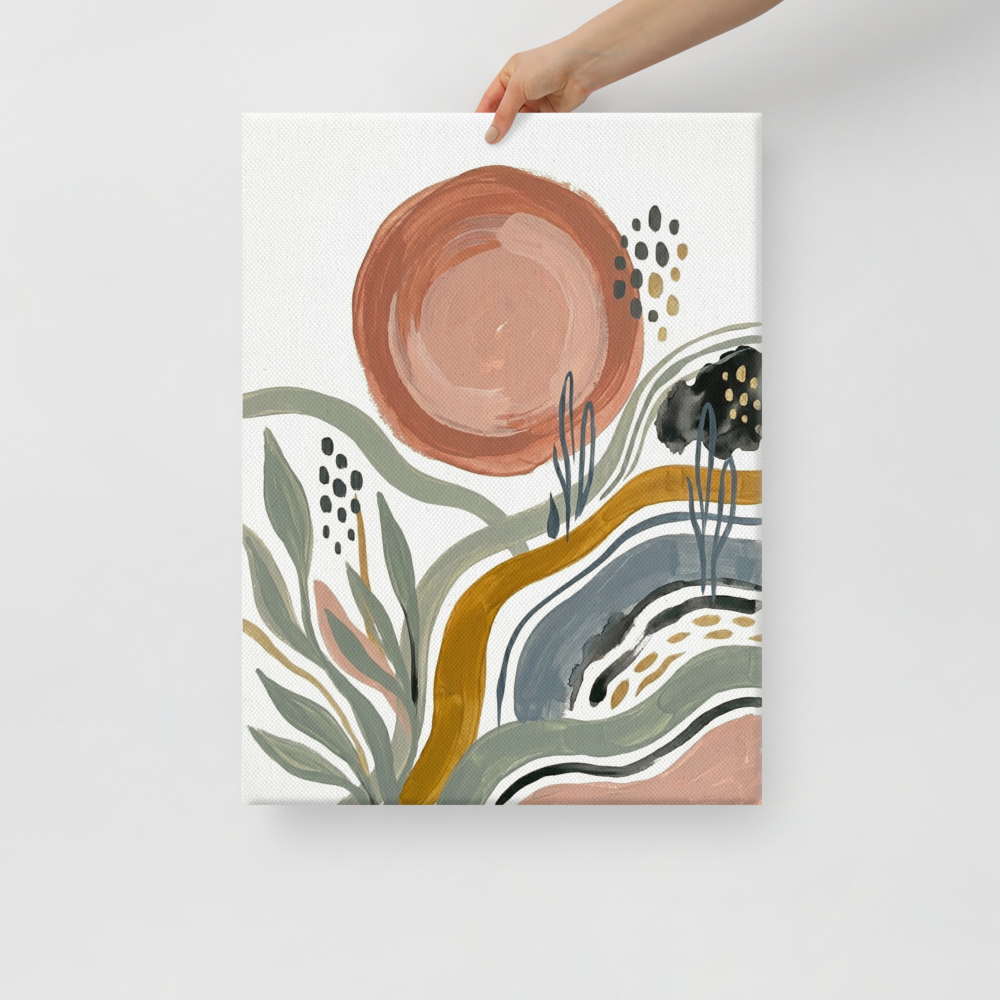 Terracotta Sun and Desert Waves Mockup