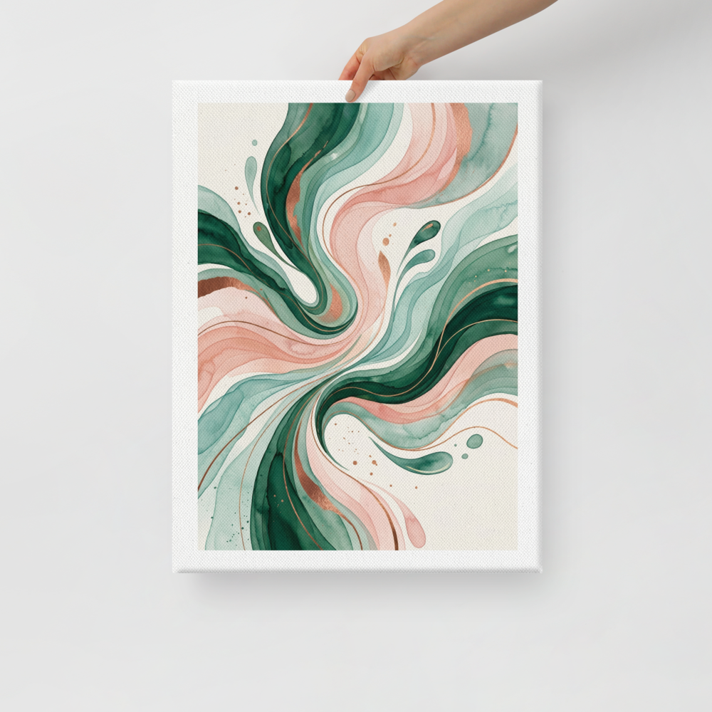 Emerald and Blush Fluidity Mockup