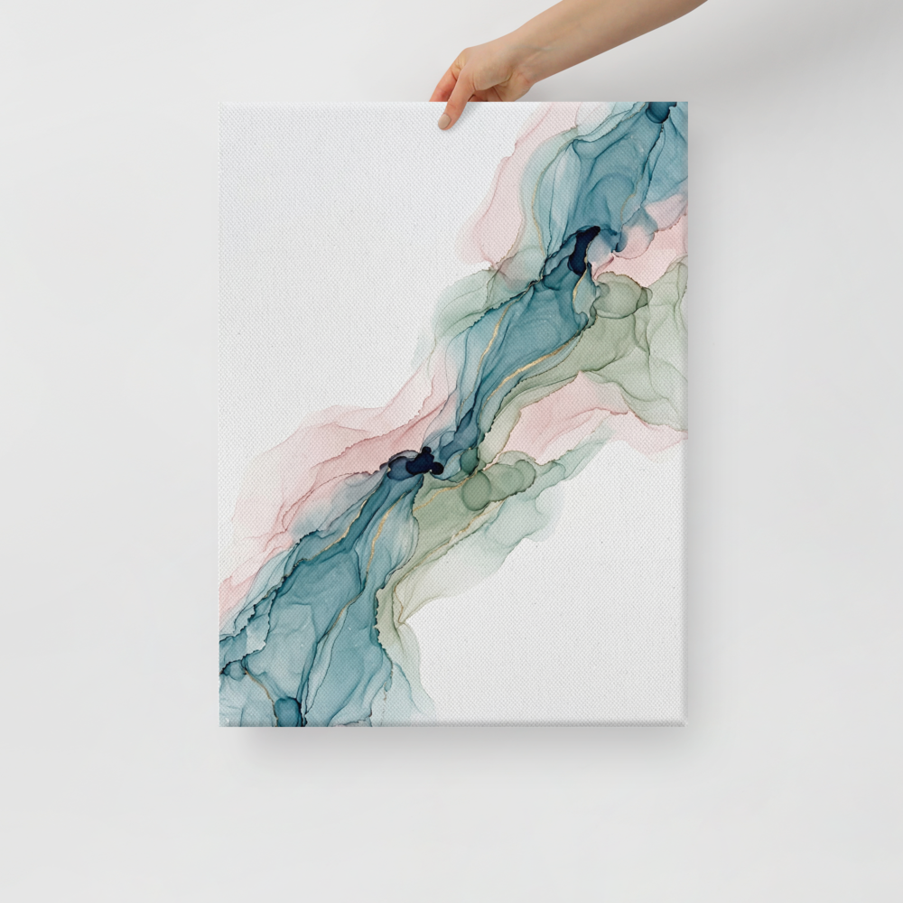 Teal and Blush Alcohol Ink Mockup