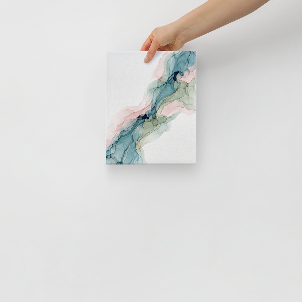 Teal and Blush Alcohol Ink Mockup