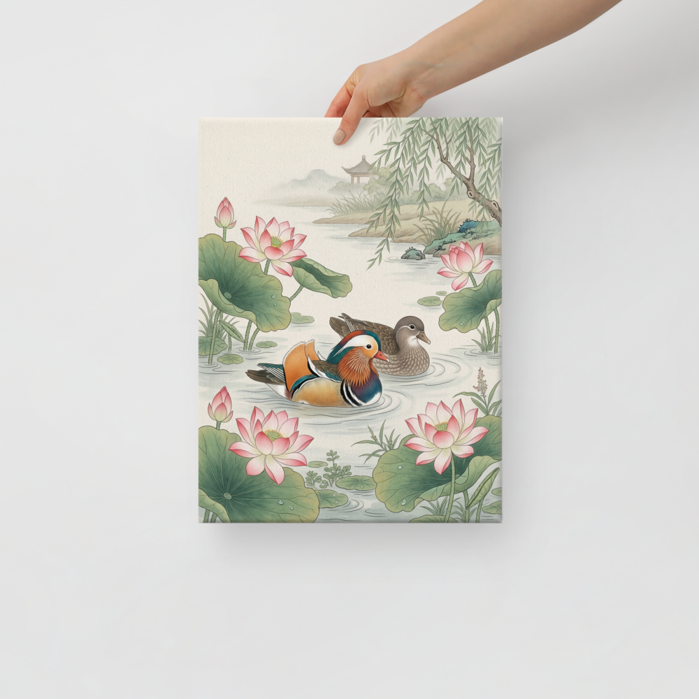 Mandarin Ducks in the Lotus Pond Mockup