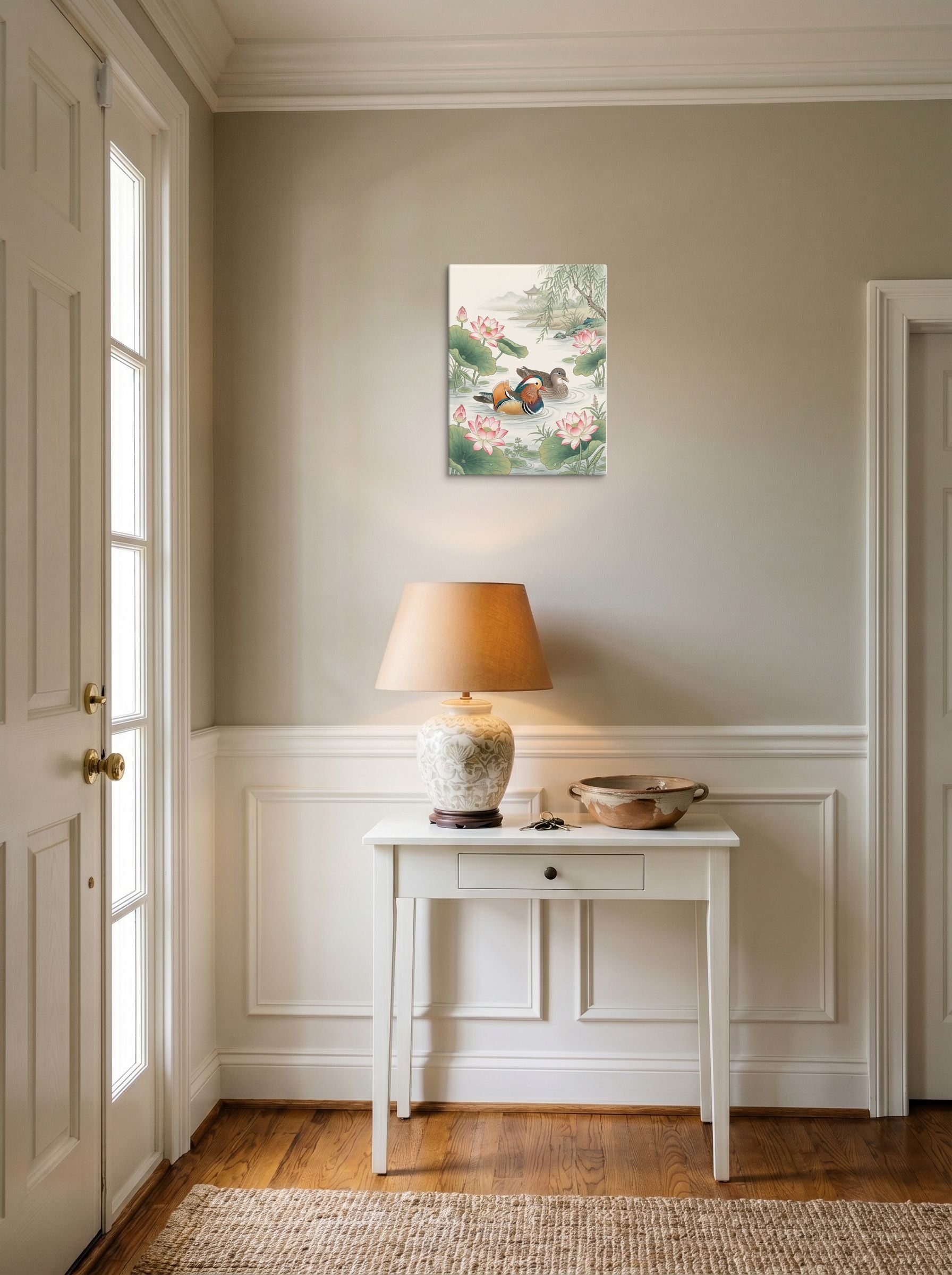 Mandarin Ducks in the Lotus Pond Mockup