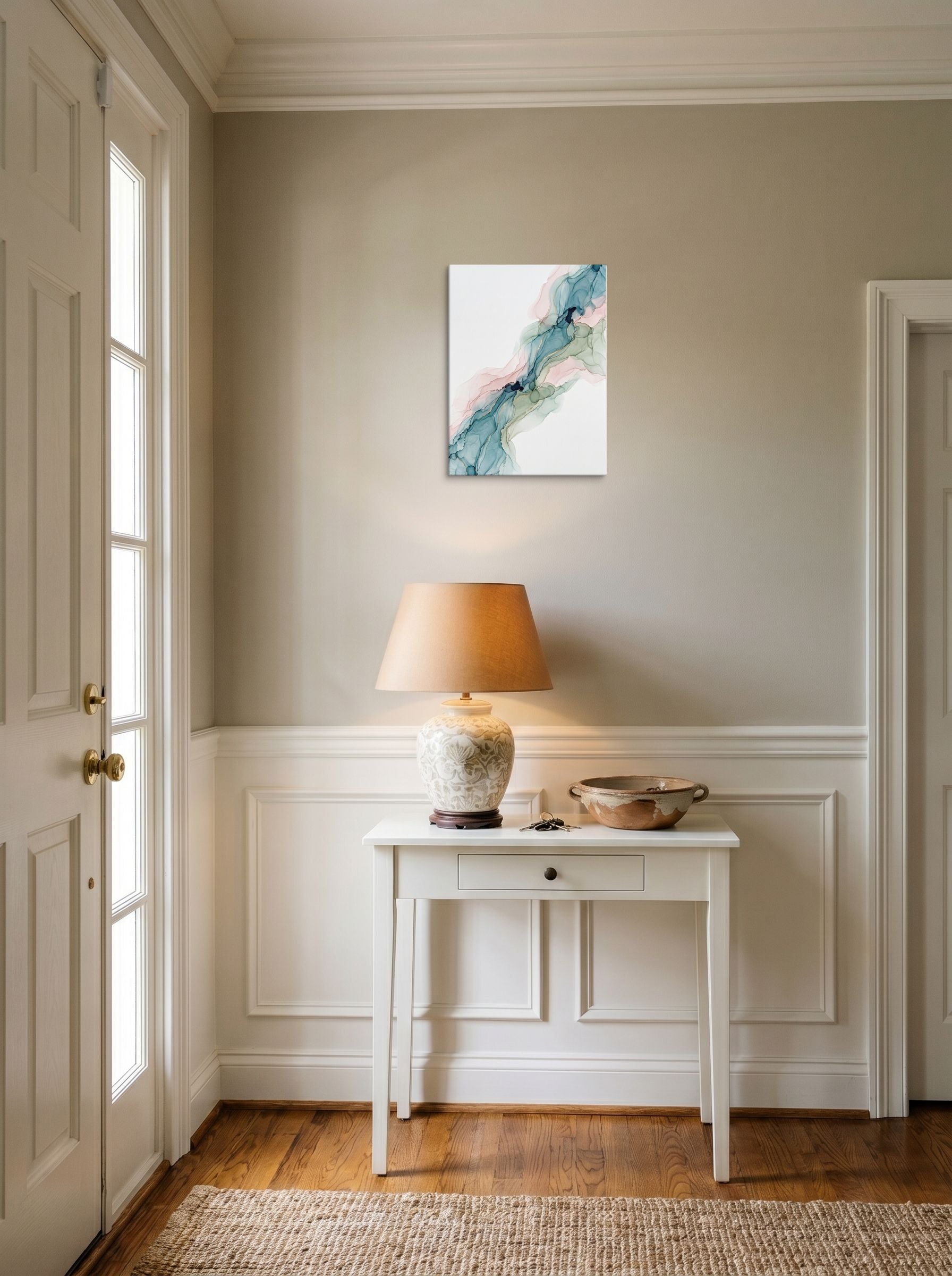 Teal and Blush Alcohol Ink Mockup