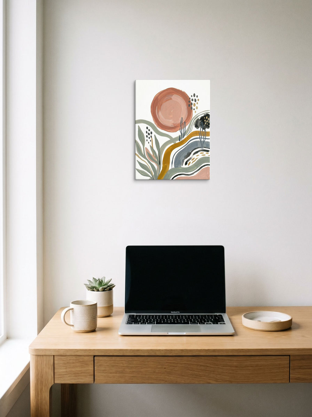 Terracotta Sun and Desert Waves Mockup