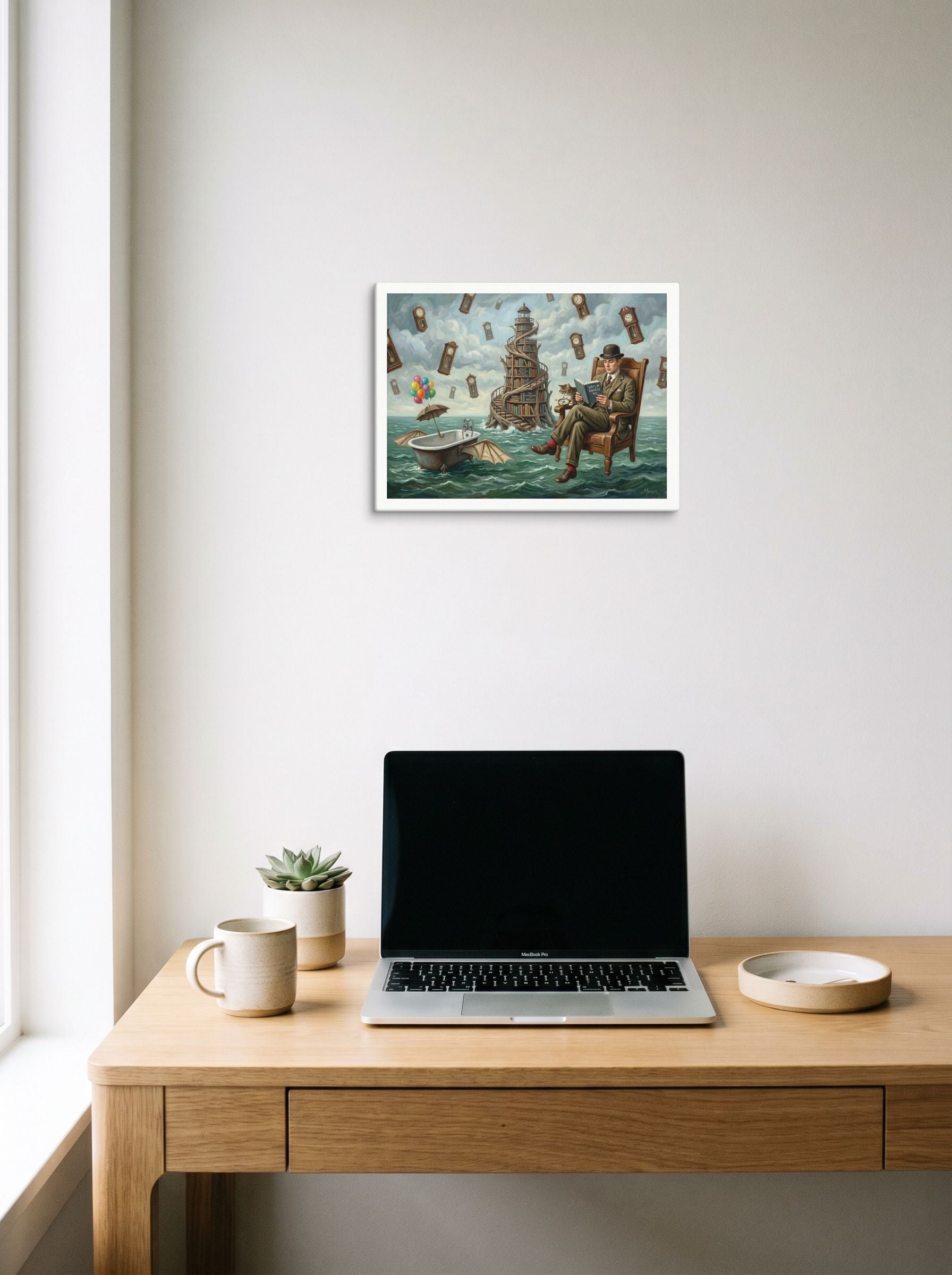 Reading in the Sea of Time Mockup