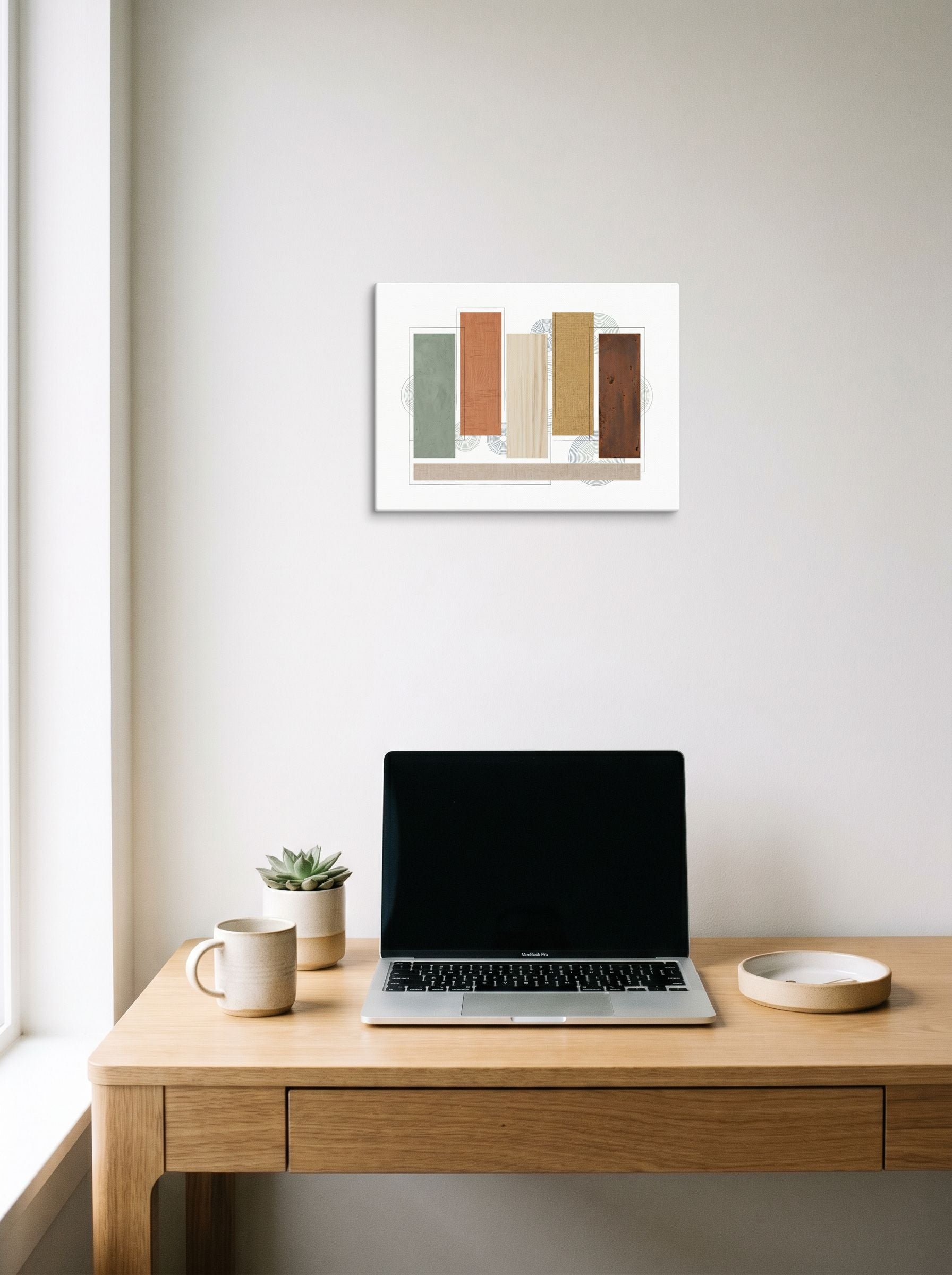 Textured Geometric Symphony Mockup