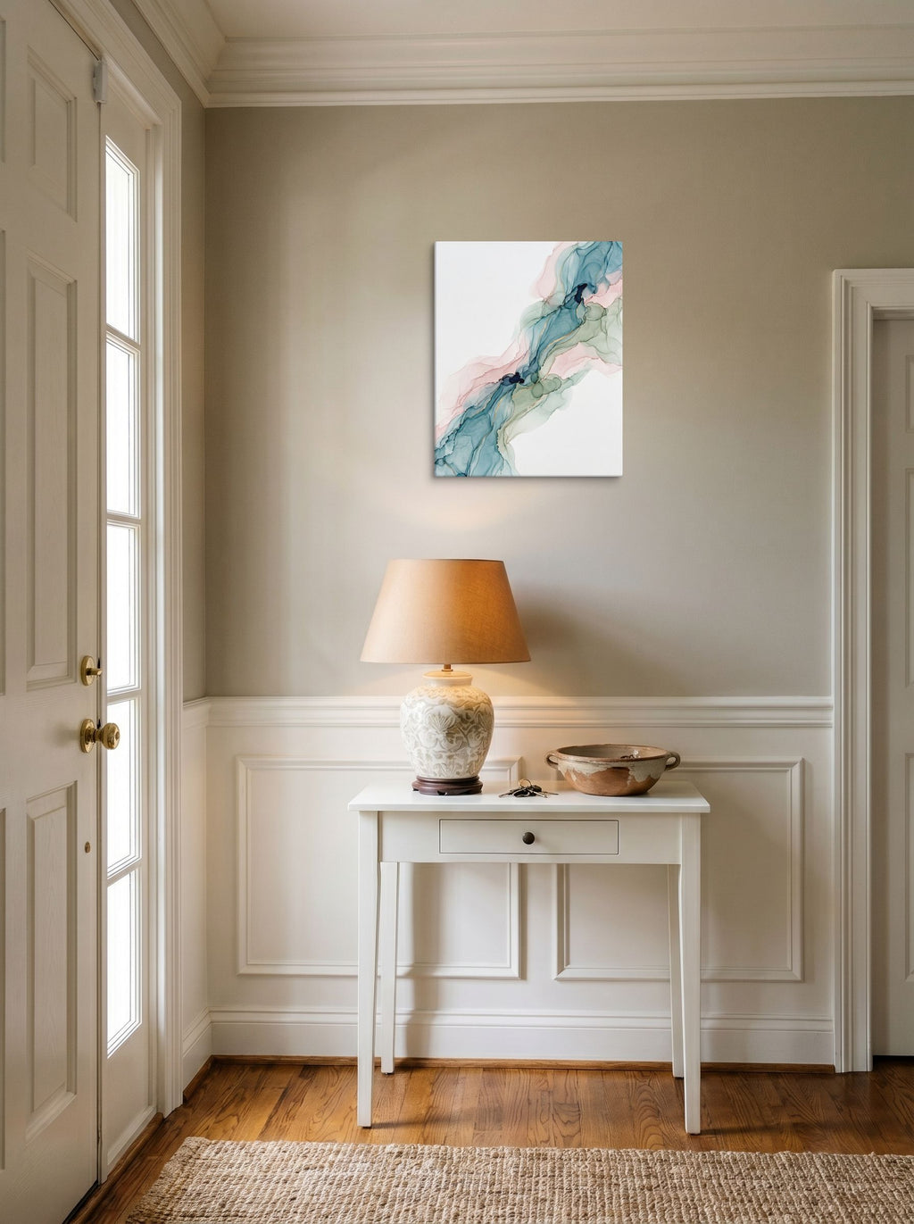 Teal and Blush Alcohol Ink Mockup