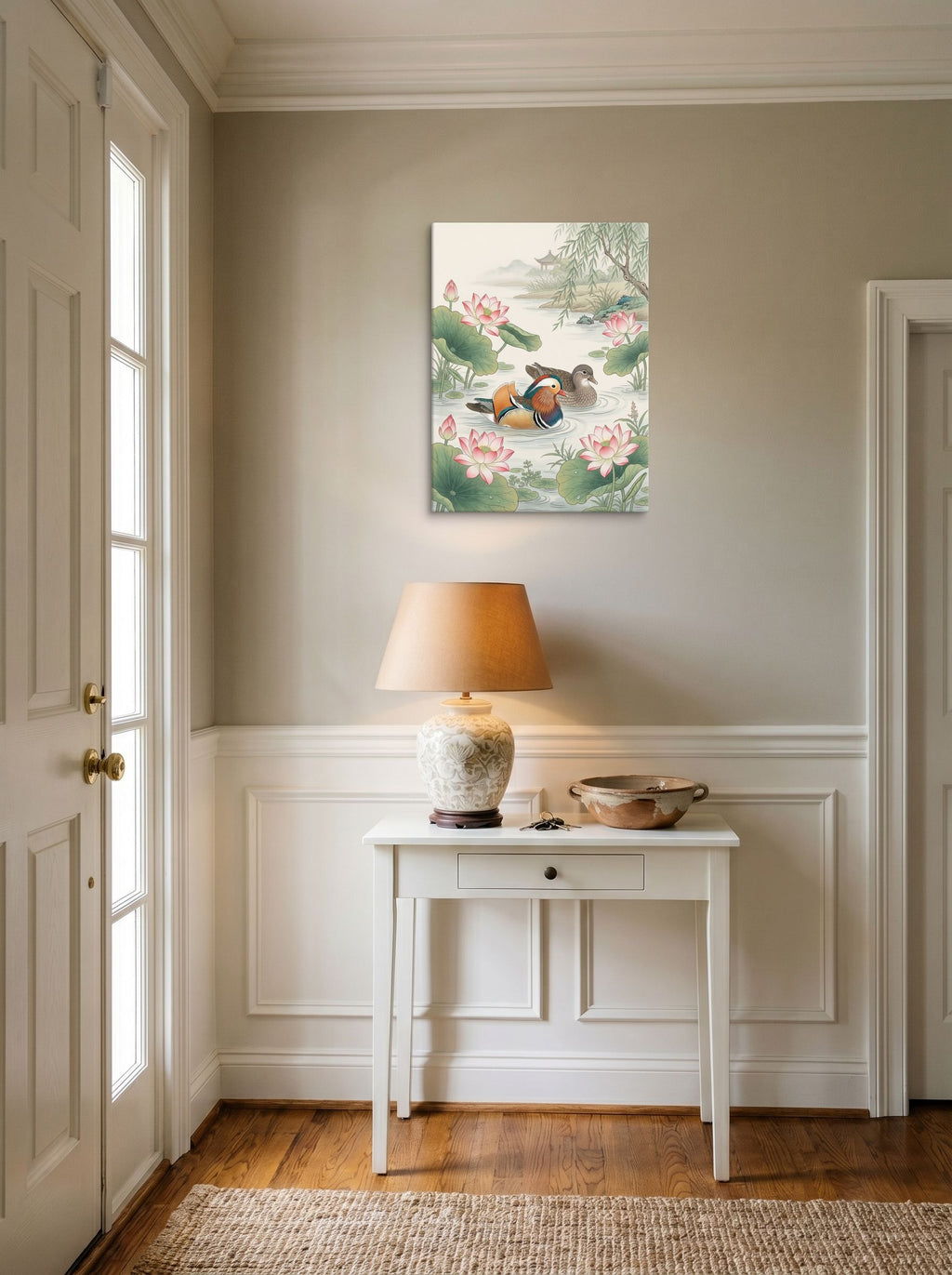 Mandarin Ducks in the Lotus Pond Mockup