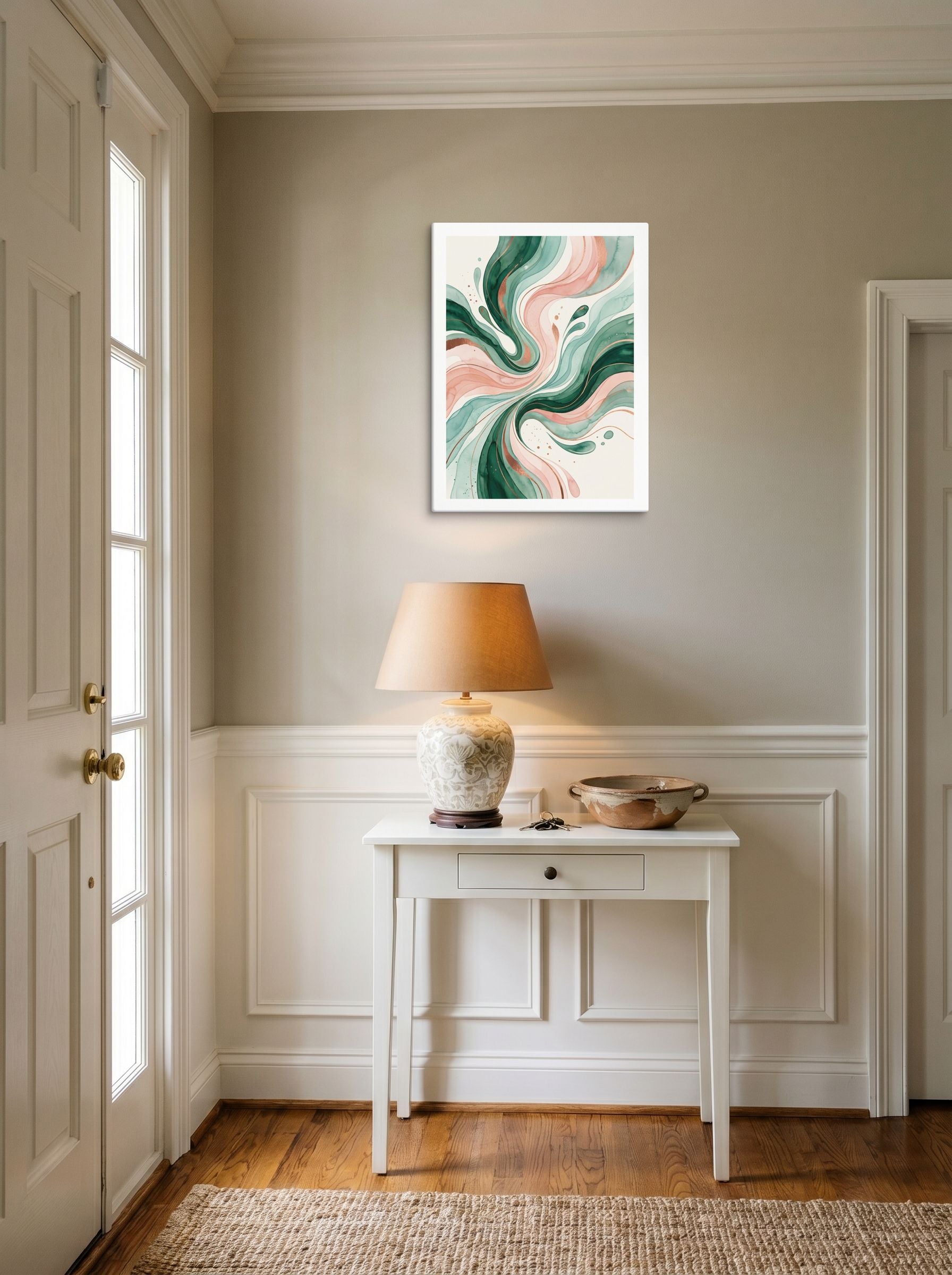 Emerald and Blush Fluidity Mockup