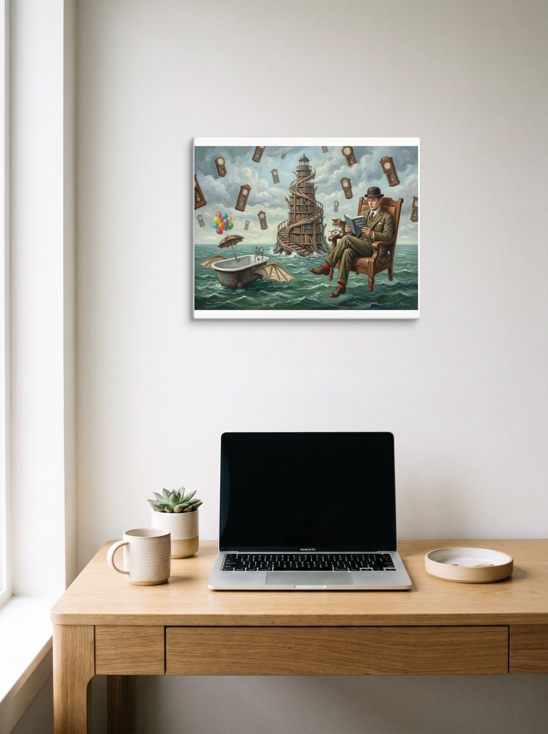 Reading in the Sea of Time Mockup