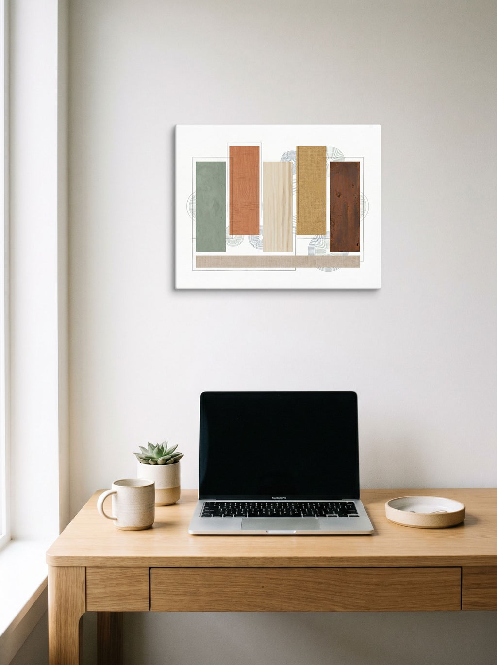 Textured Geometric Symphony Mockup