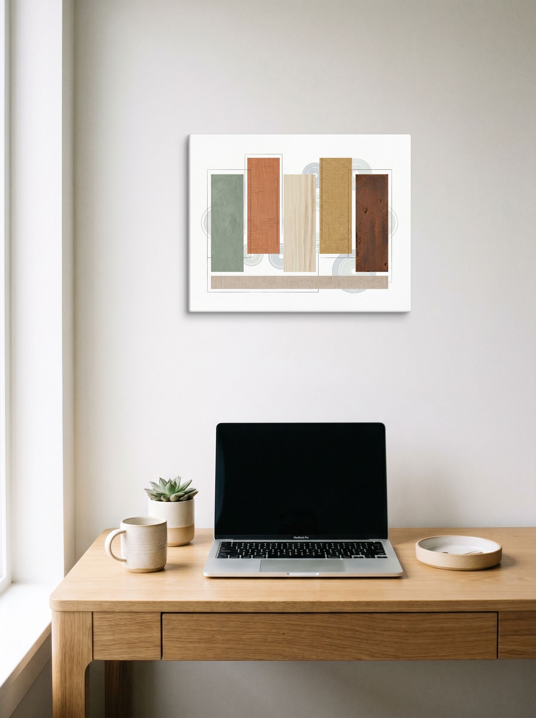 Textured Geometric Symphony Mockup