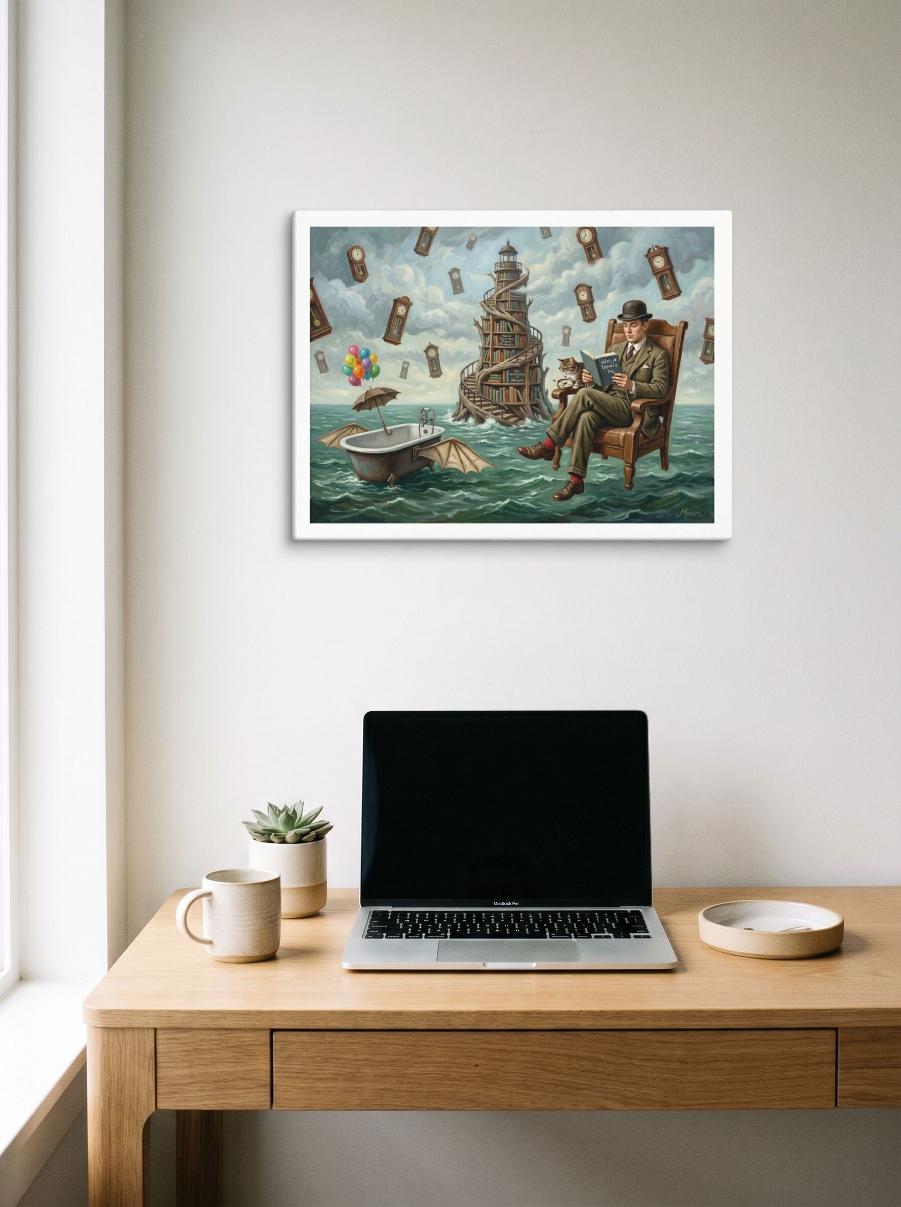Reading in the Sea of Time Mockup