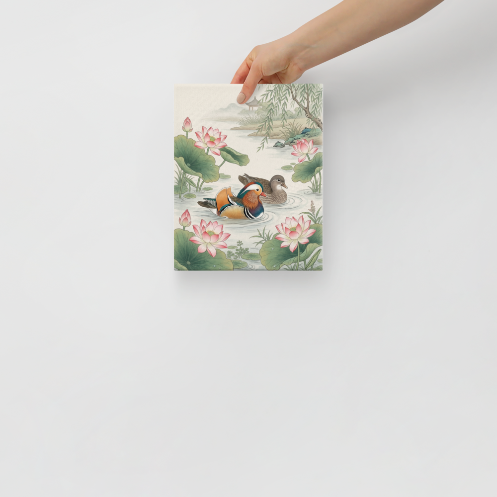 Mandarin Ducks in the Lotus Pond Mockup