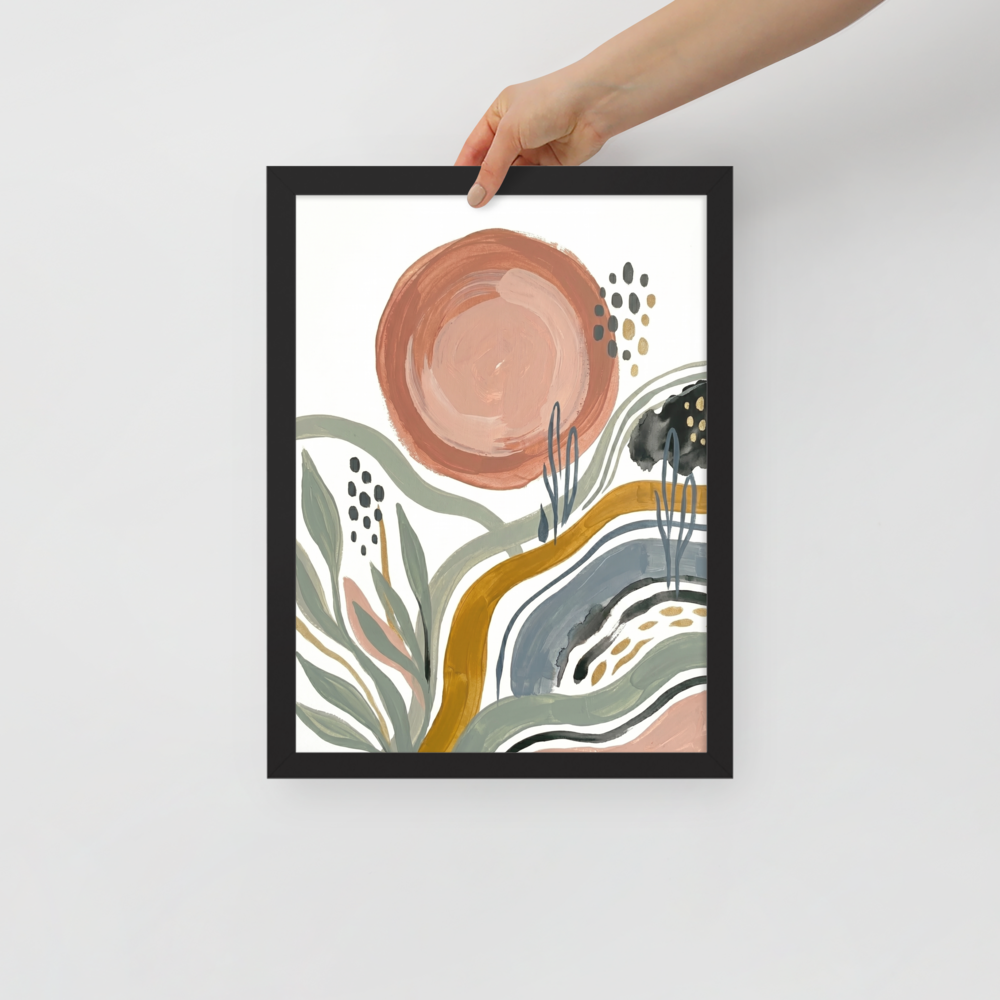 Terracotta Sun and Desert Waves Mockup
