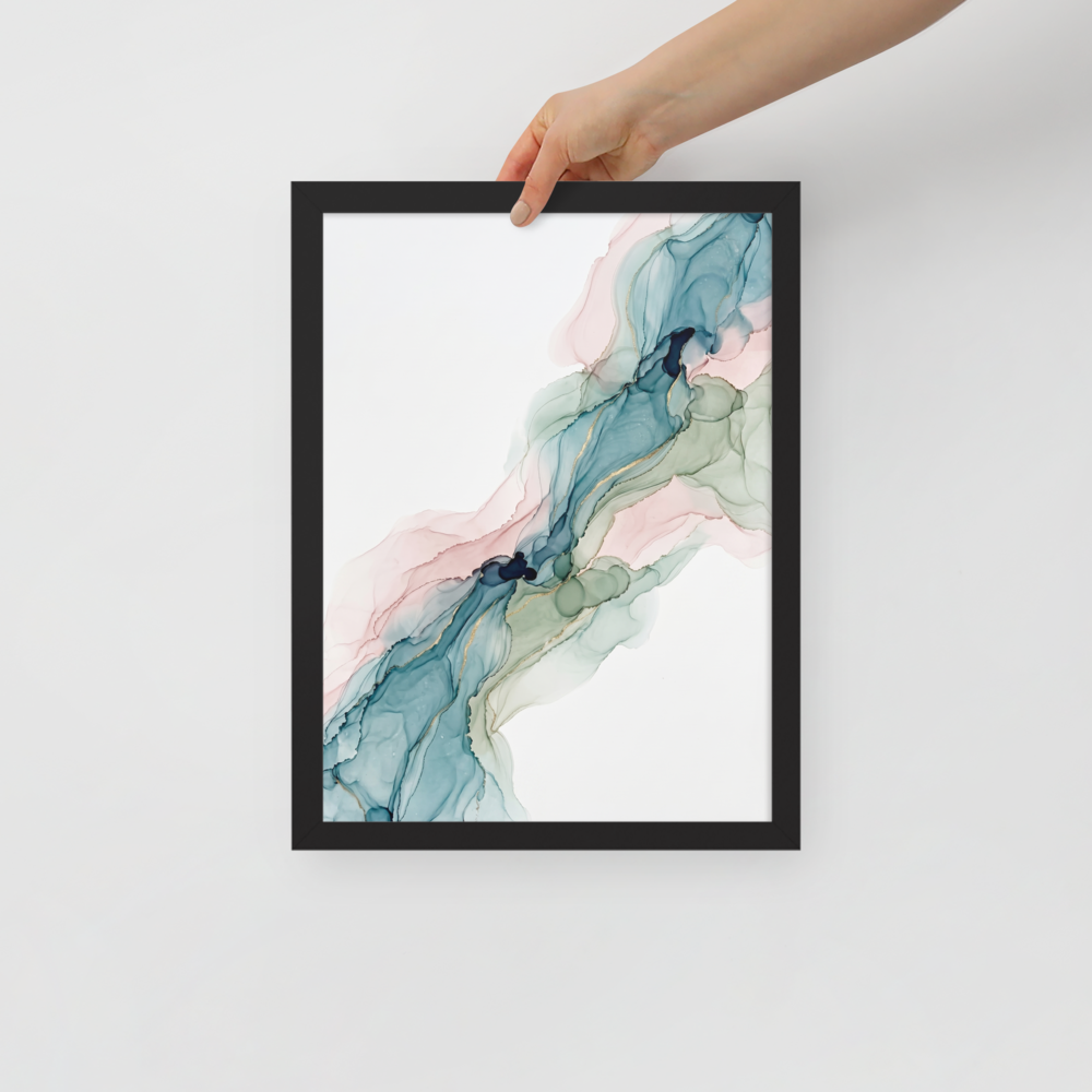 Teal and Blush Alcohol Ink Mockup
