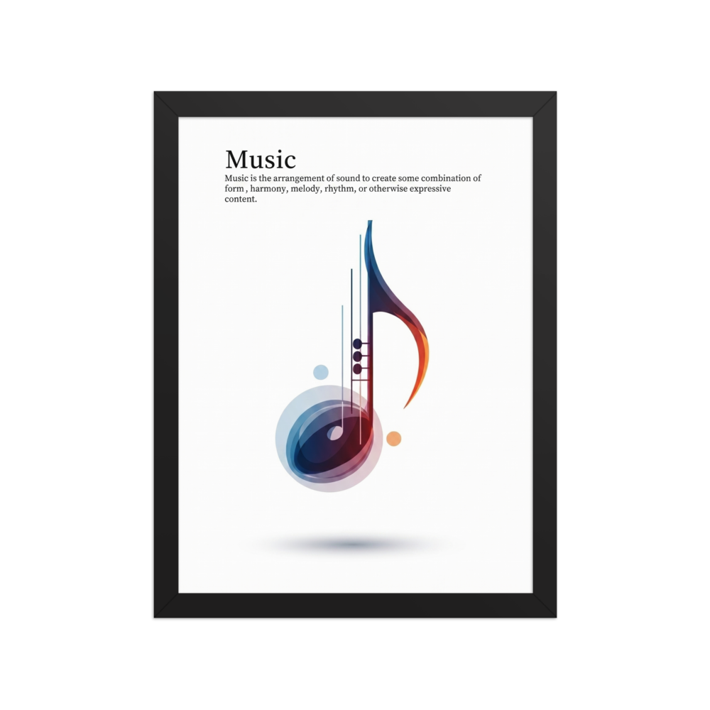 'The Color of Music' — a Abstract art,Pop art print. A vibrant and colorful abstract musical note, a joyful addition to a Music Room or Studio.