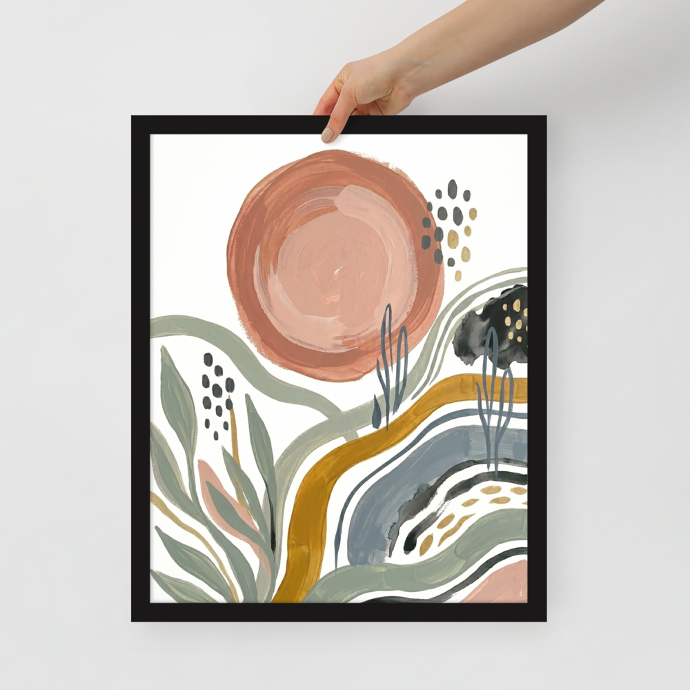 Terracotta Sun and Desert Waves Mockup