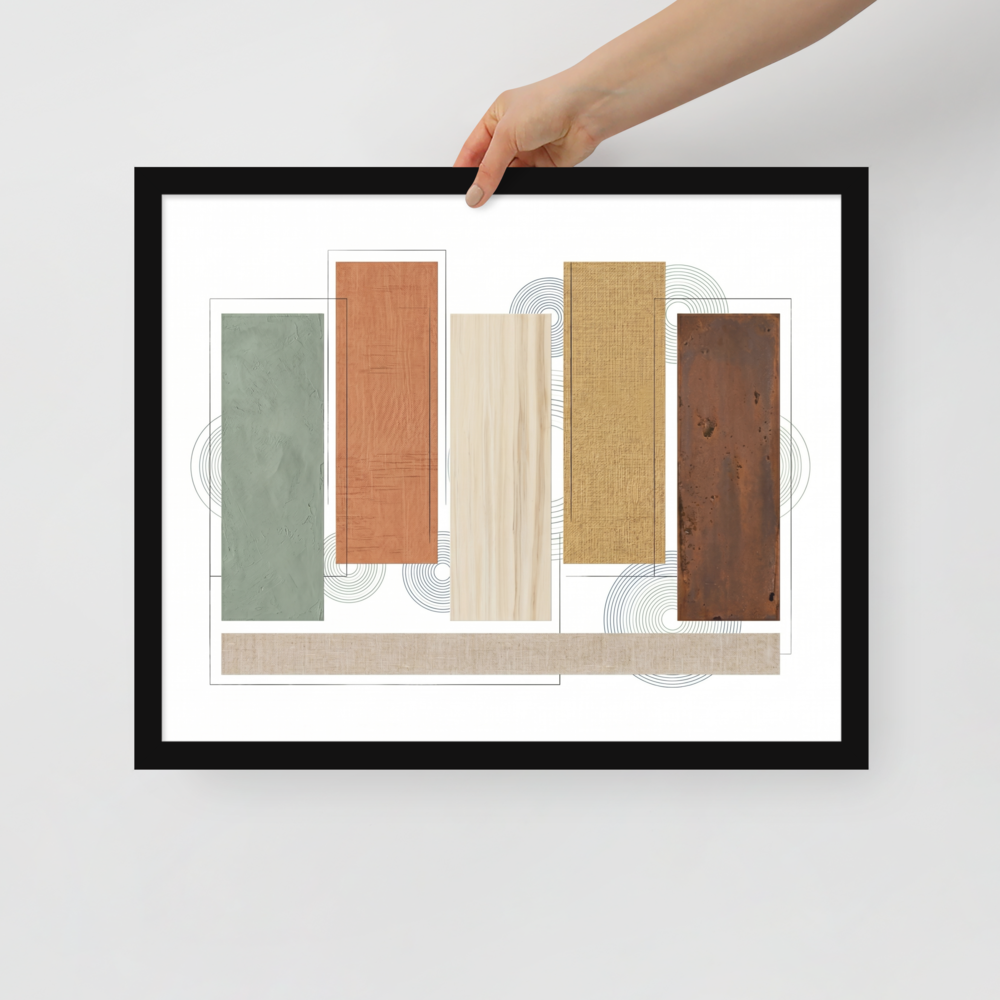 Textured Geometric Symphony Mockup