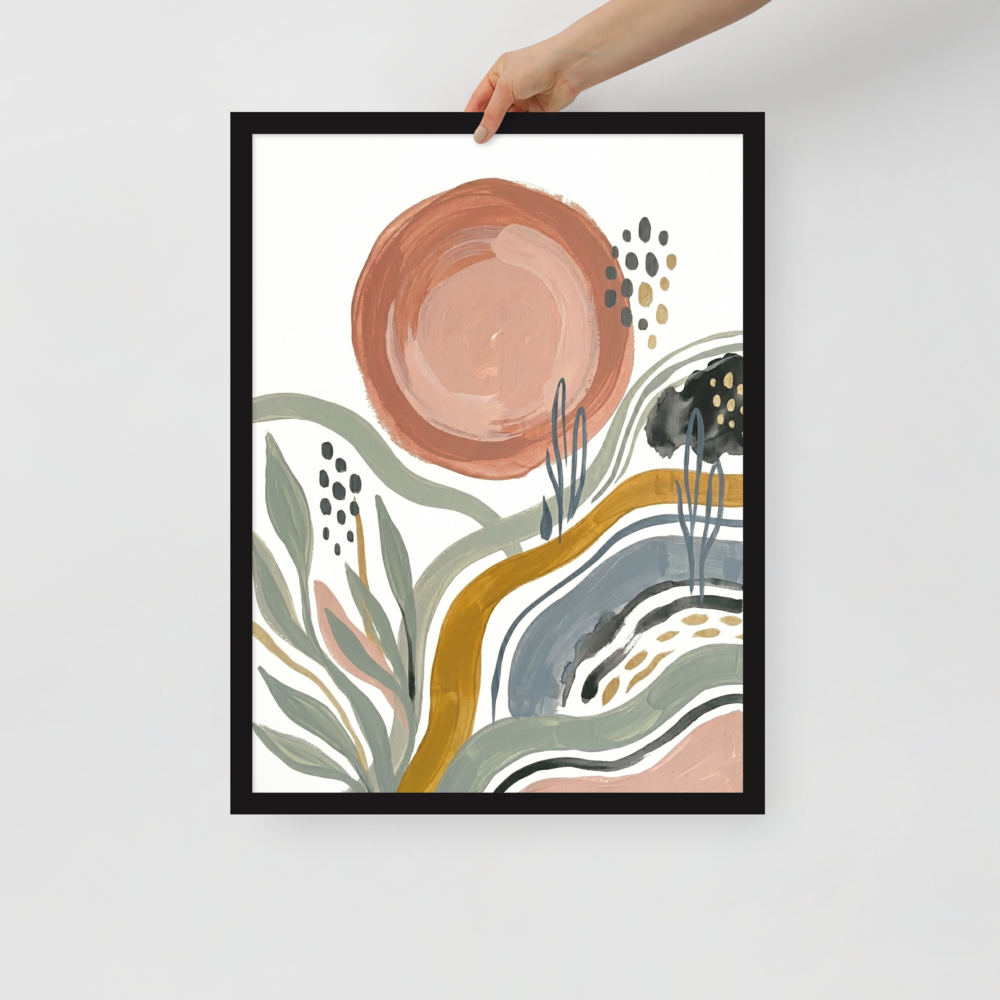 Terracotta Sun and Desert Waves Mockup
