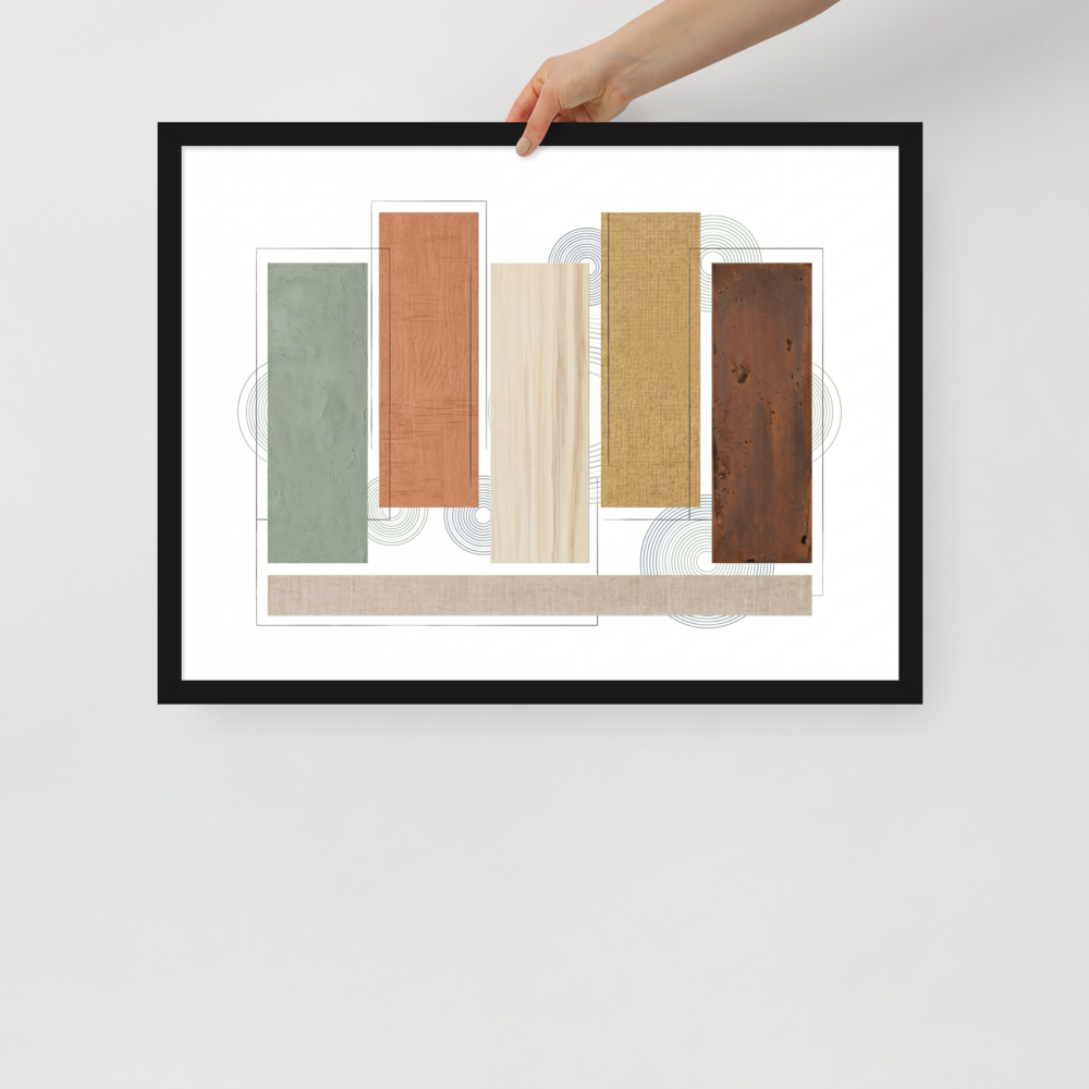 Textured Geometric Symphony Mockup