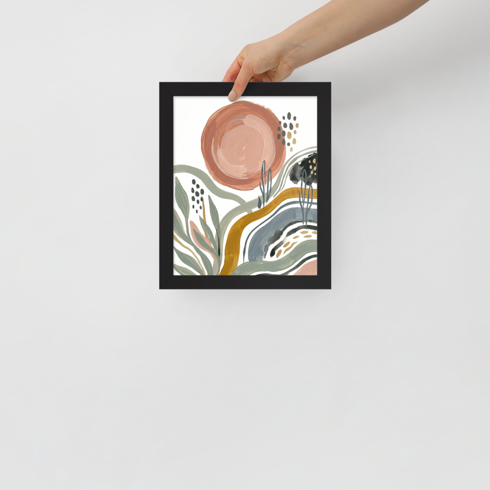 Terracotta Sun and Desert Waves Mockup