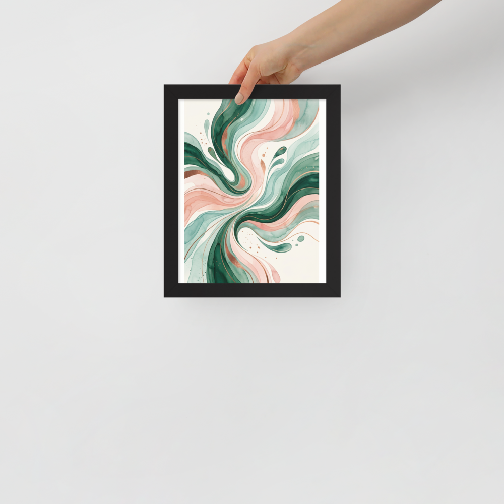 Emerald and Blush Fluidity Mockup