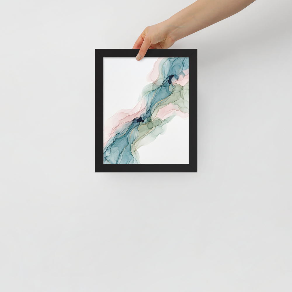 Teal and Blush Alcohol Ink Mockup