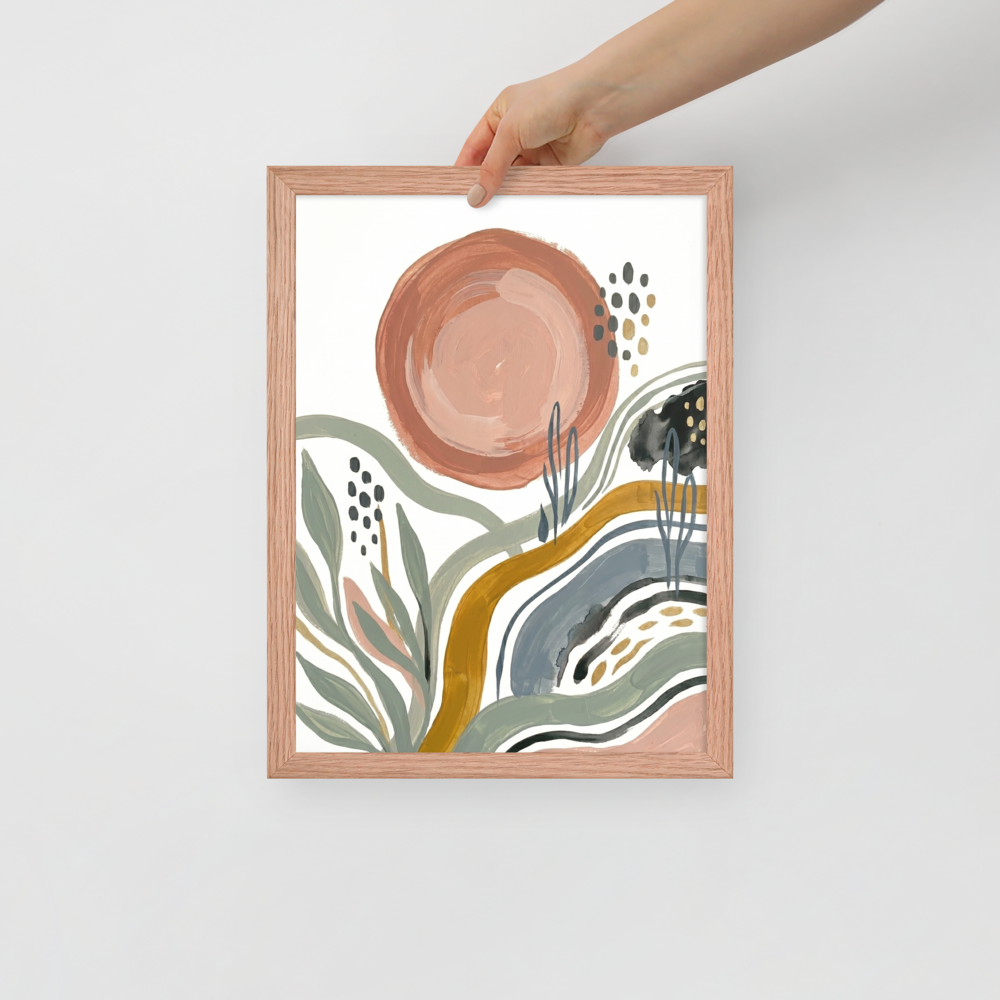 Terracotta Sun and Desert Waves Mockup