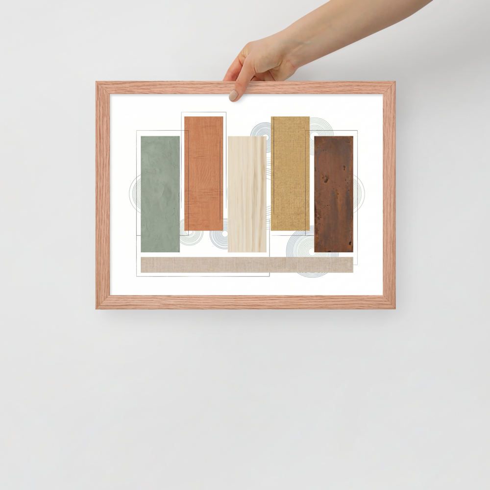 Textured Geometric Symphony Mockup