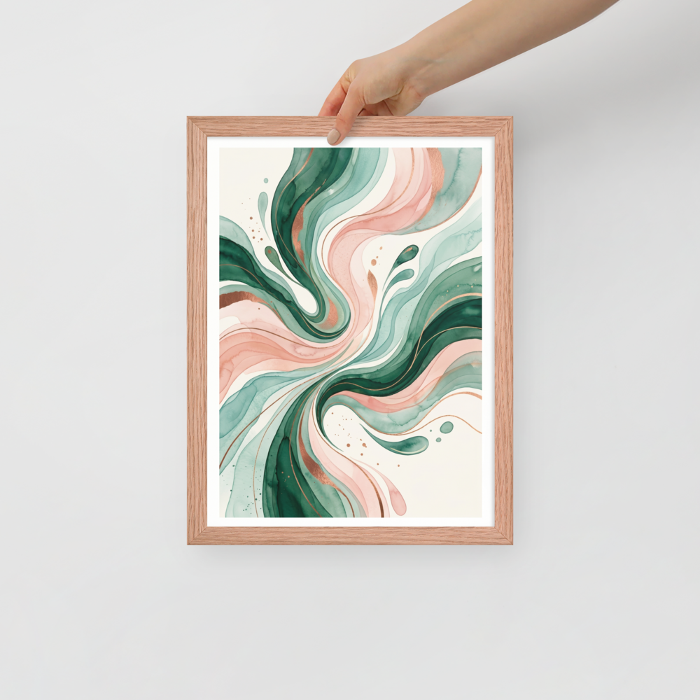 Emerald and Blush Fluidity Mockup