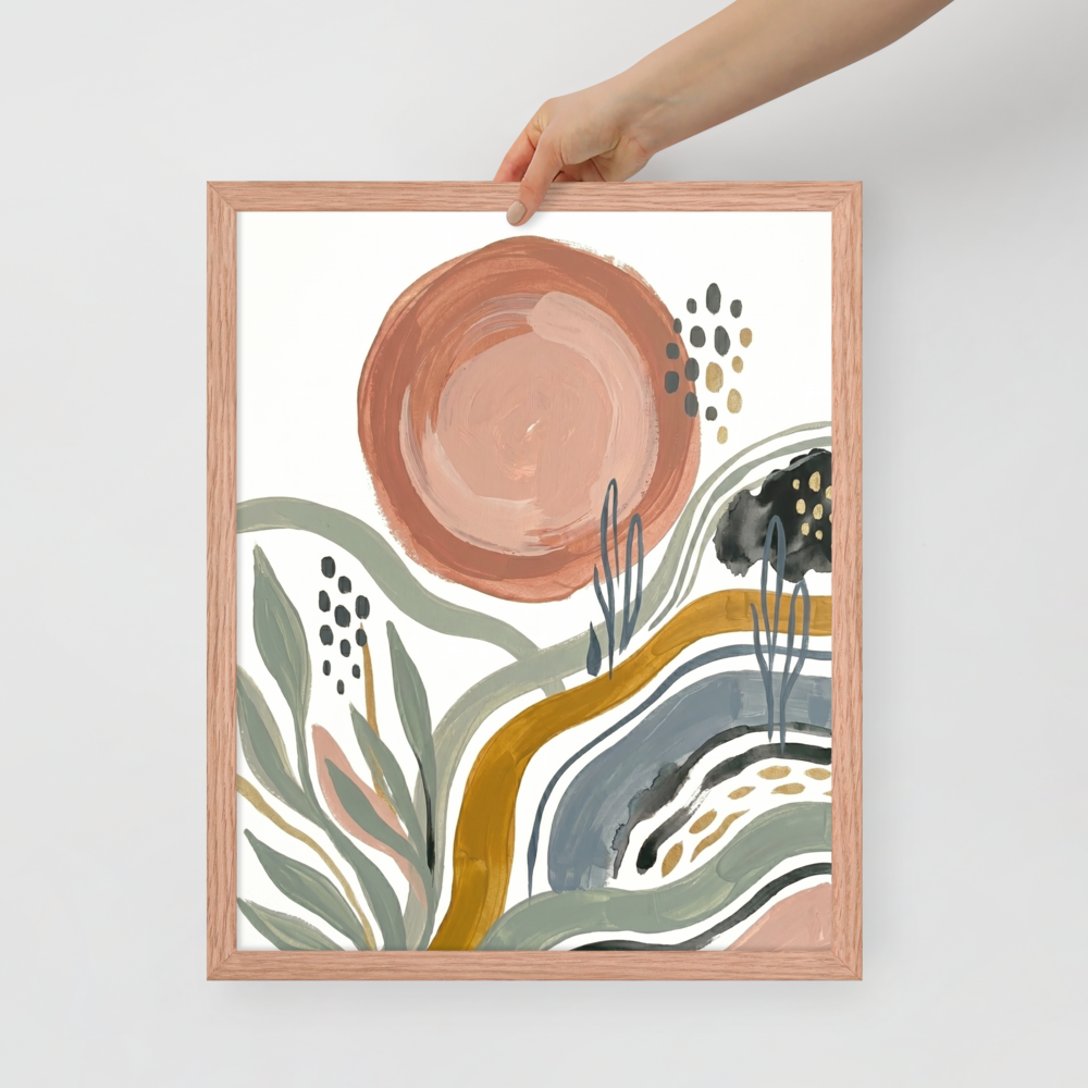 Terracotta Sun and Desert Waves Mockup