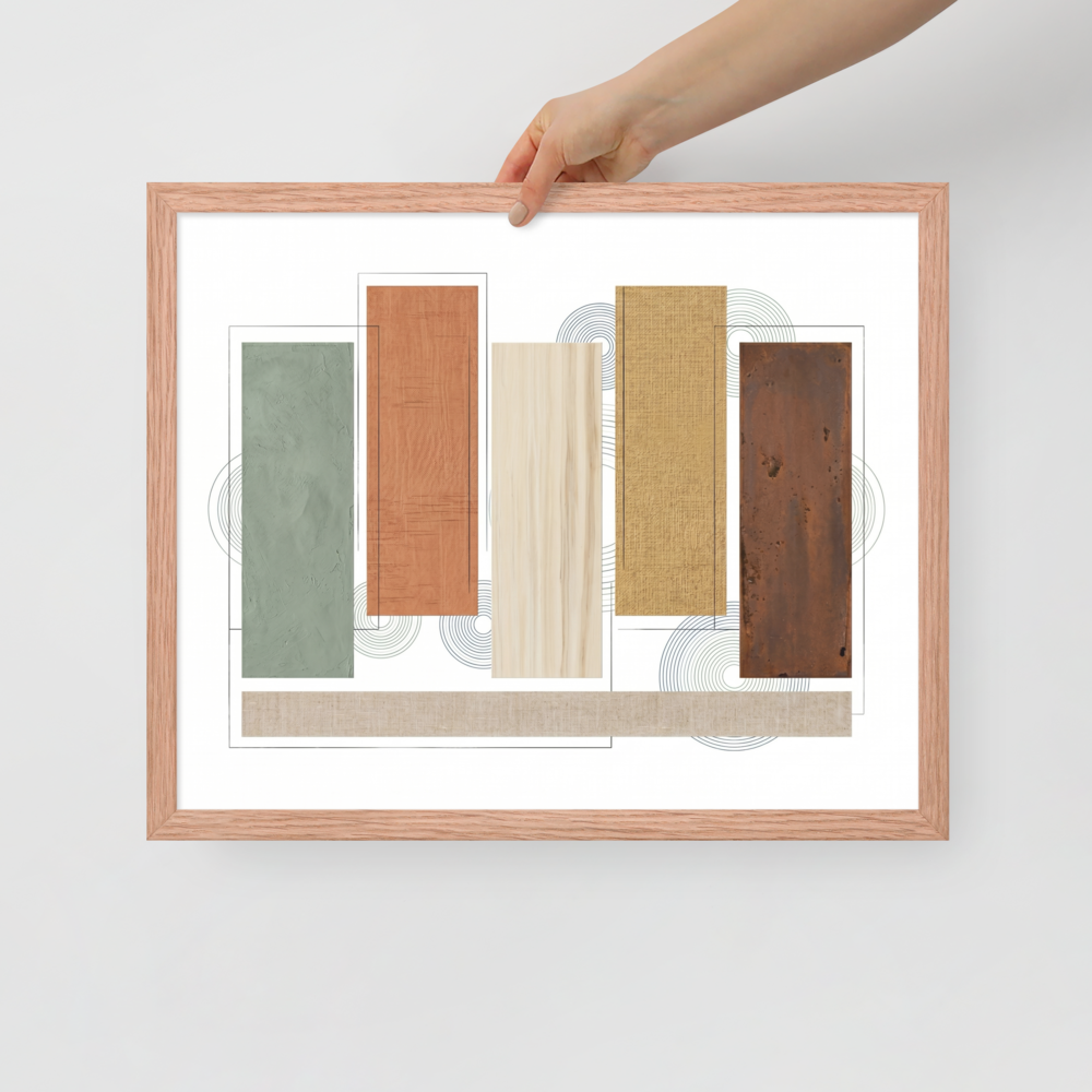 Textured Geometric Symphony Mockup