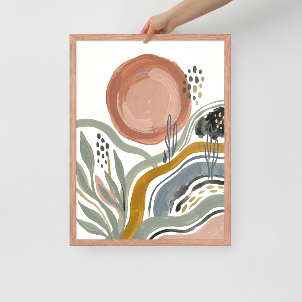 Terracotta Sun and Desert Waves Mockup