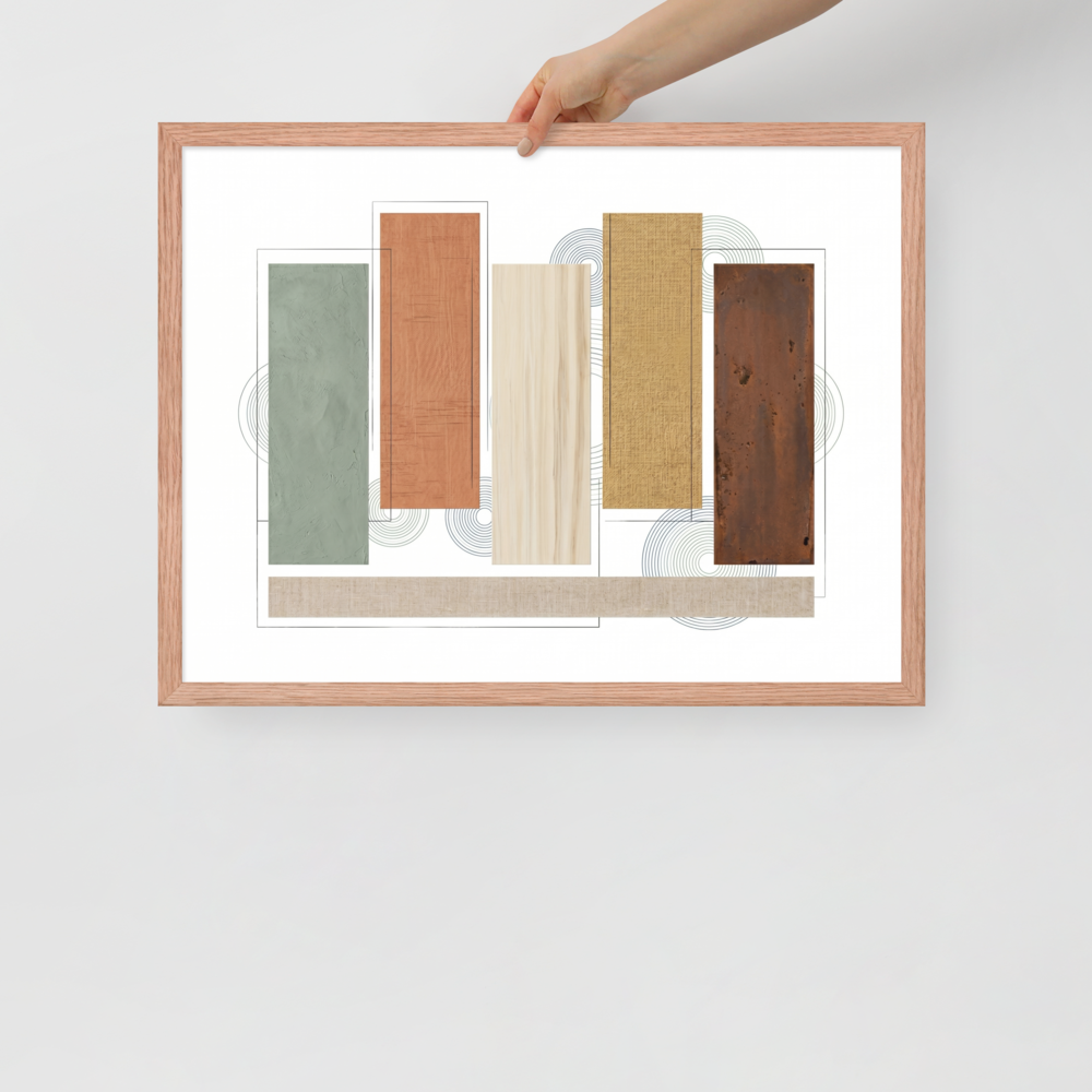Textured Geometric Symphony Mockup
