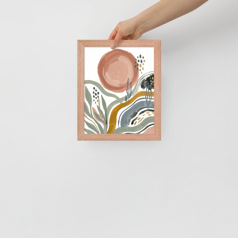 Terracotta Sun and Desert Waves Mockup