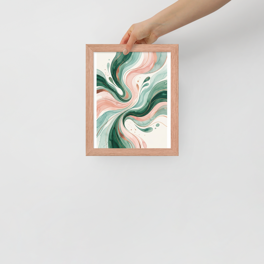 Emerald and Blush Fluidity Mockup